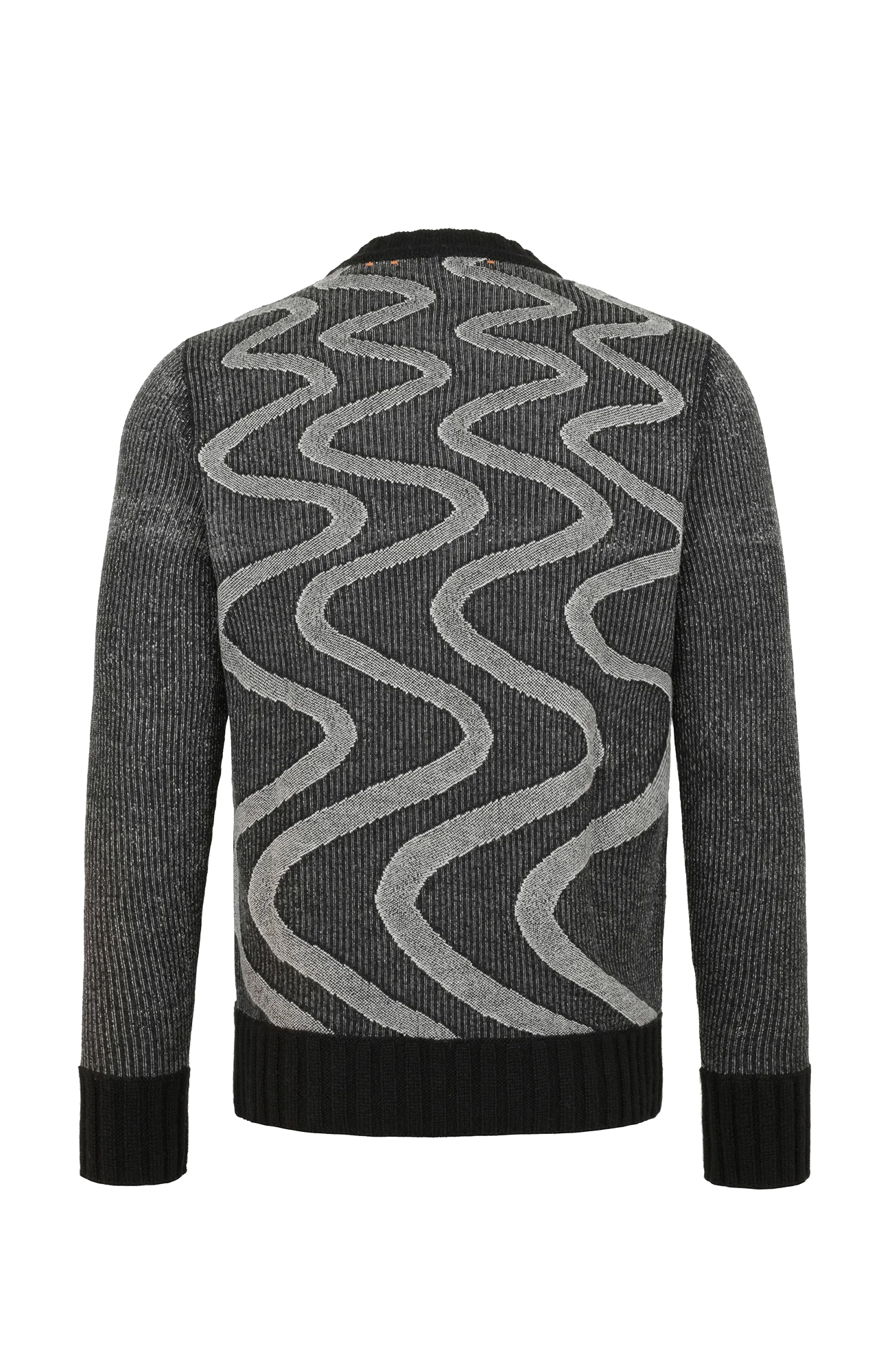 Kaprun Sweater With Snow Tracks Motif M