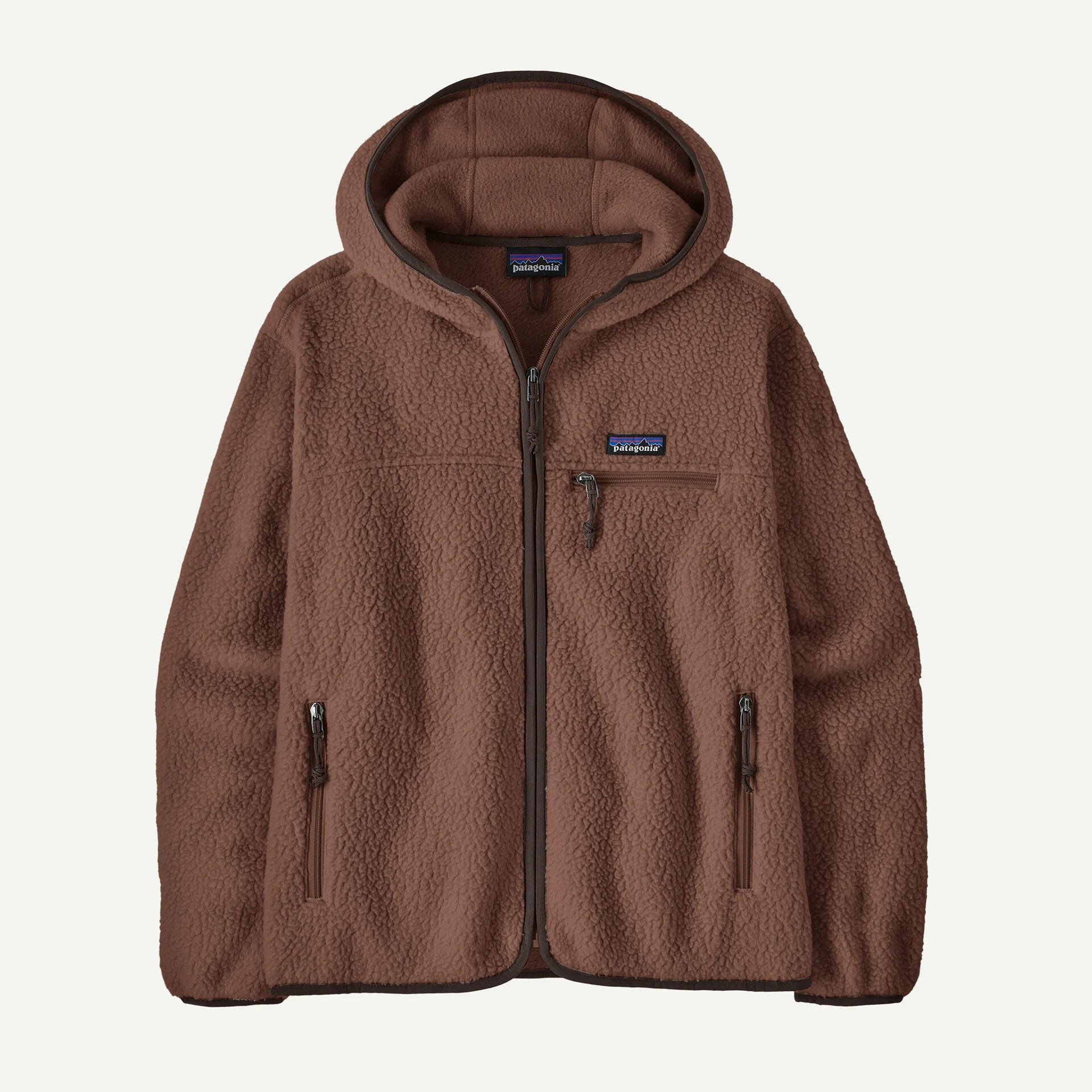 berm brown Retro Pile Fleece Hoody Wmn