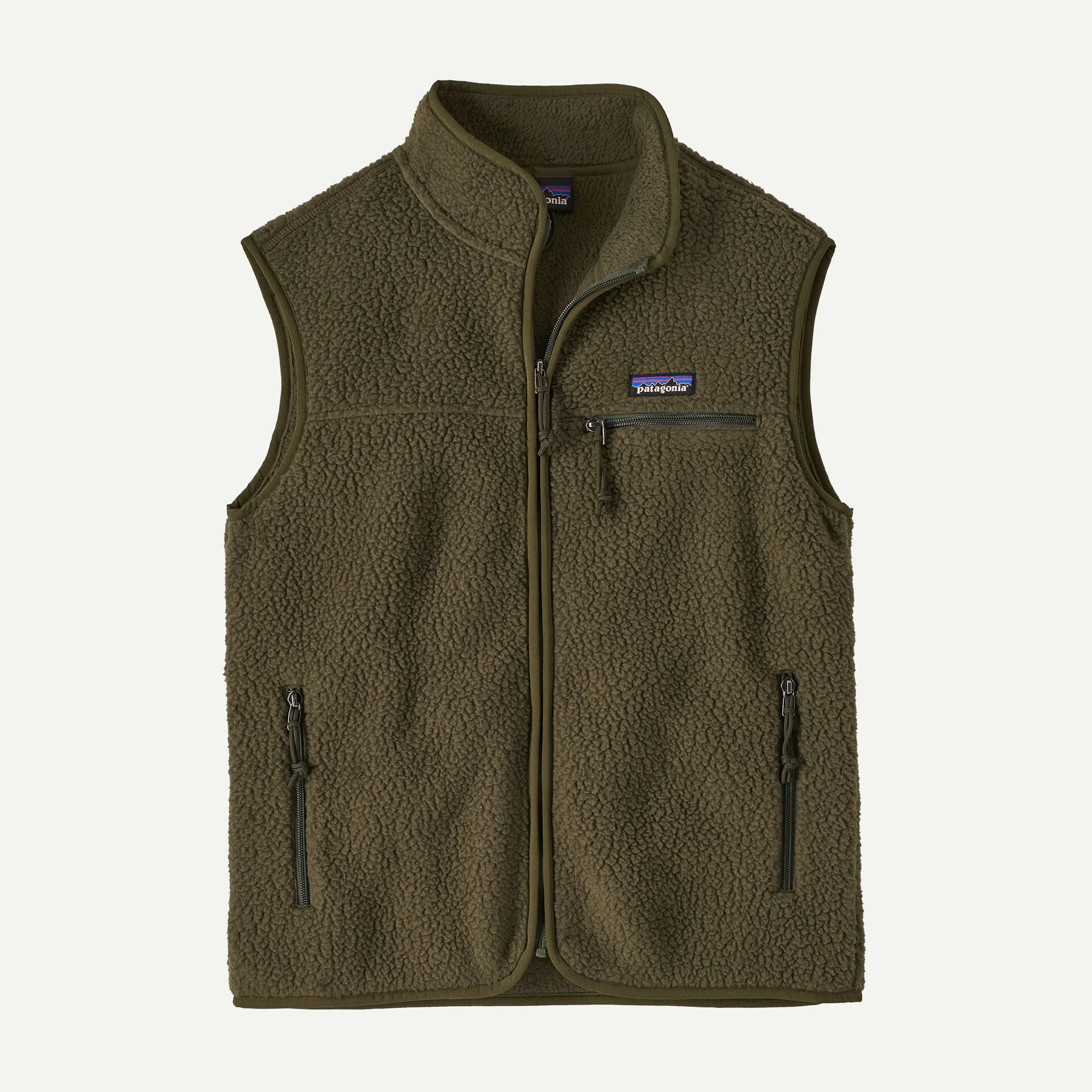 basin green Retro Pile Fleece Vest Wmn