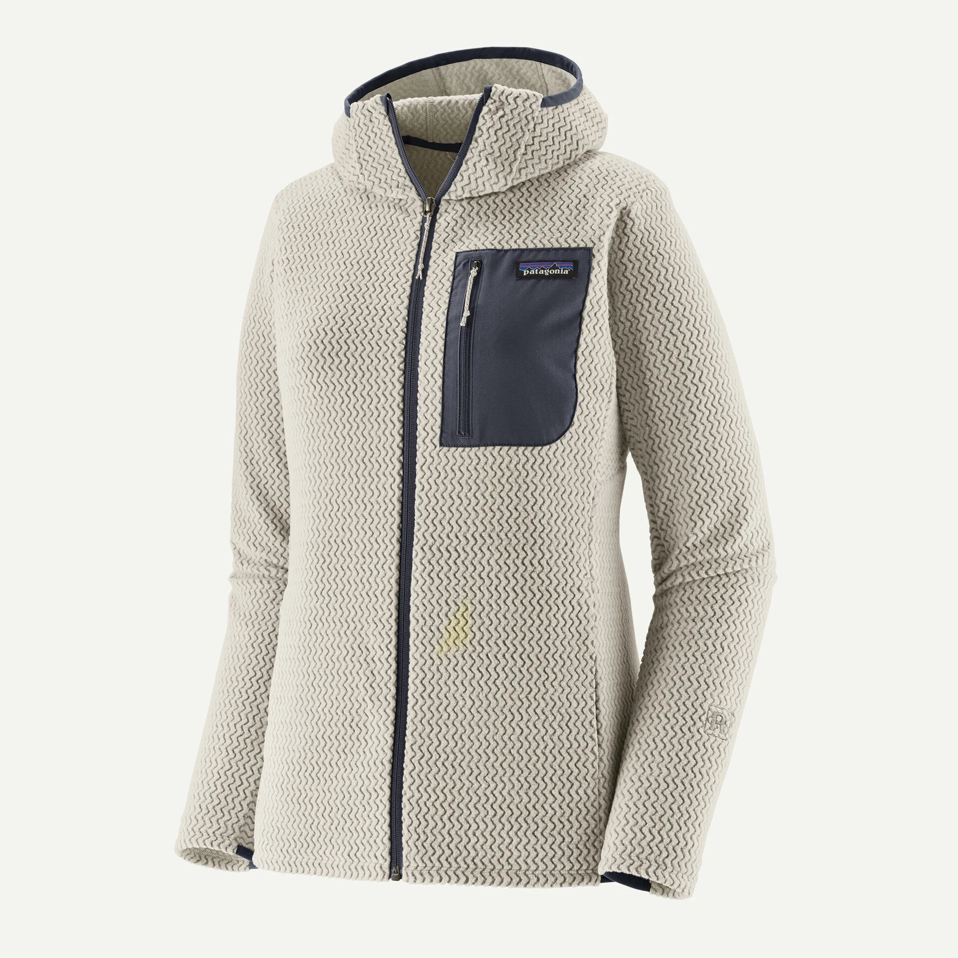 birch white R1 Air Fleece Full-Zip Hoody Wmn