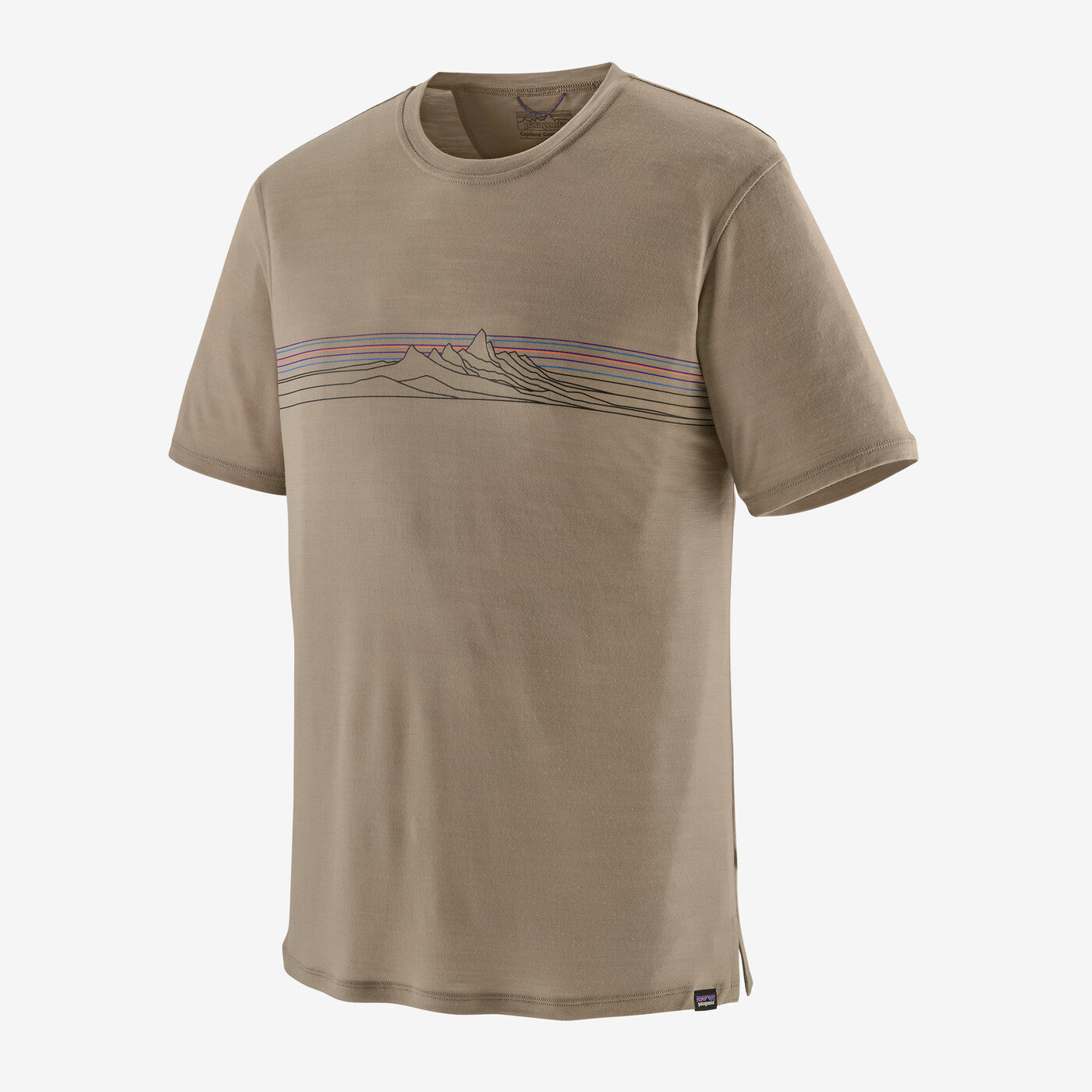 strata stripe/seabird grey Capilene Cool Merino Graphic Shirt Man