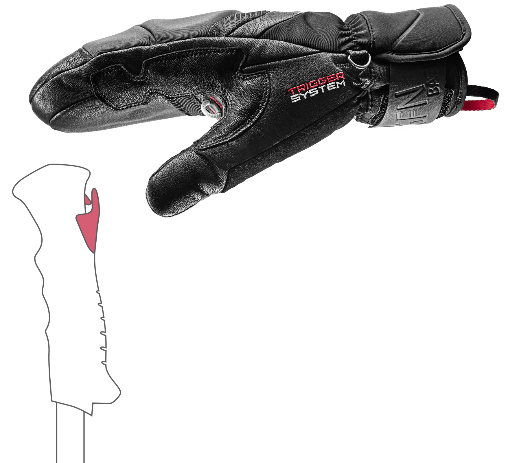 Hs Griffin Base 3D Mitt Ski Gloves