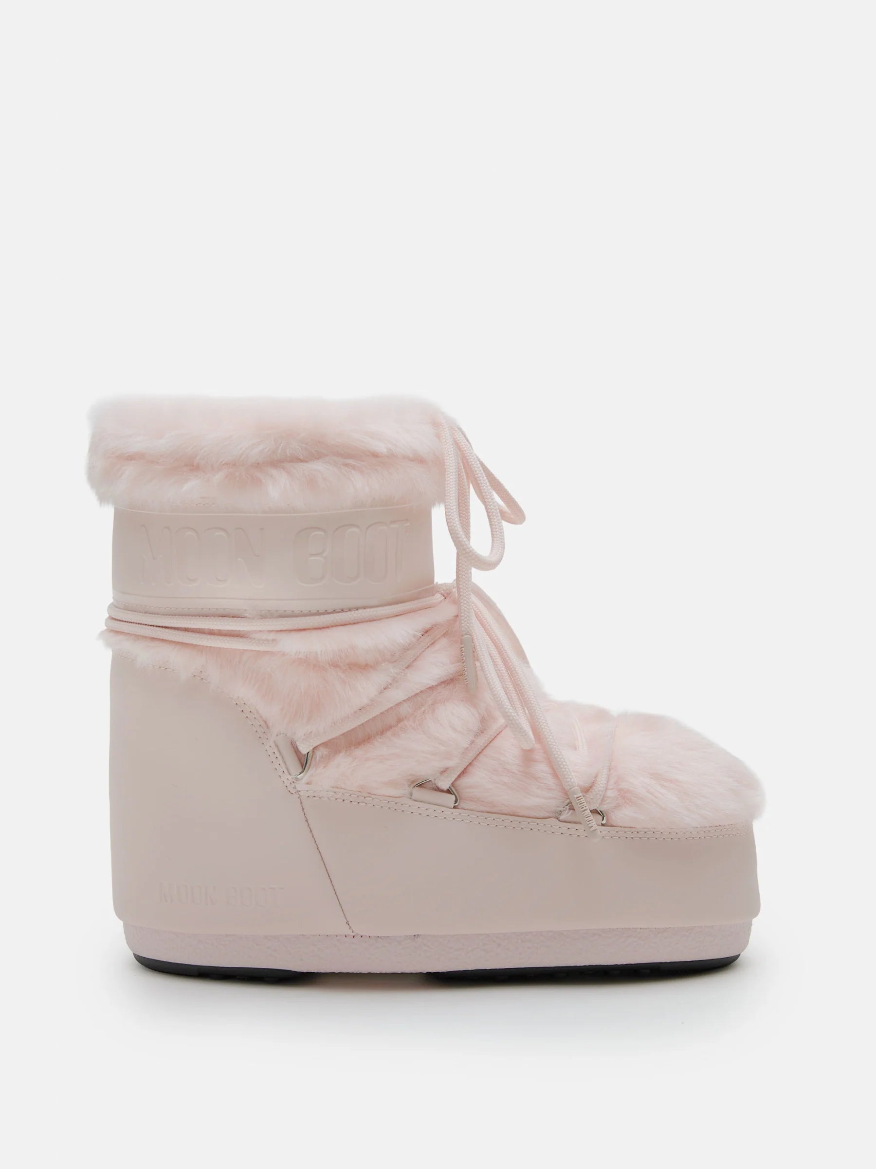 dusty pink Icon Low Faux-Fur Boots W