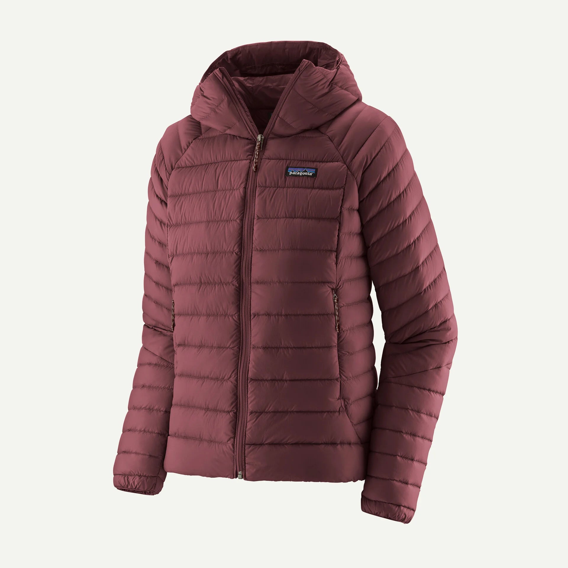 dark ruby Down Sweater Hoody Wmn