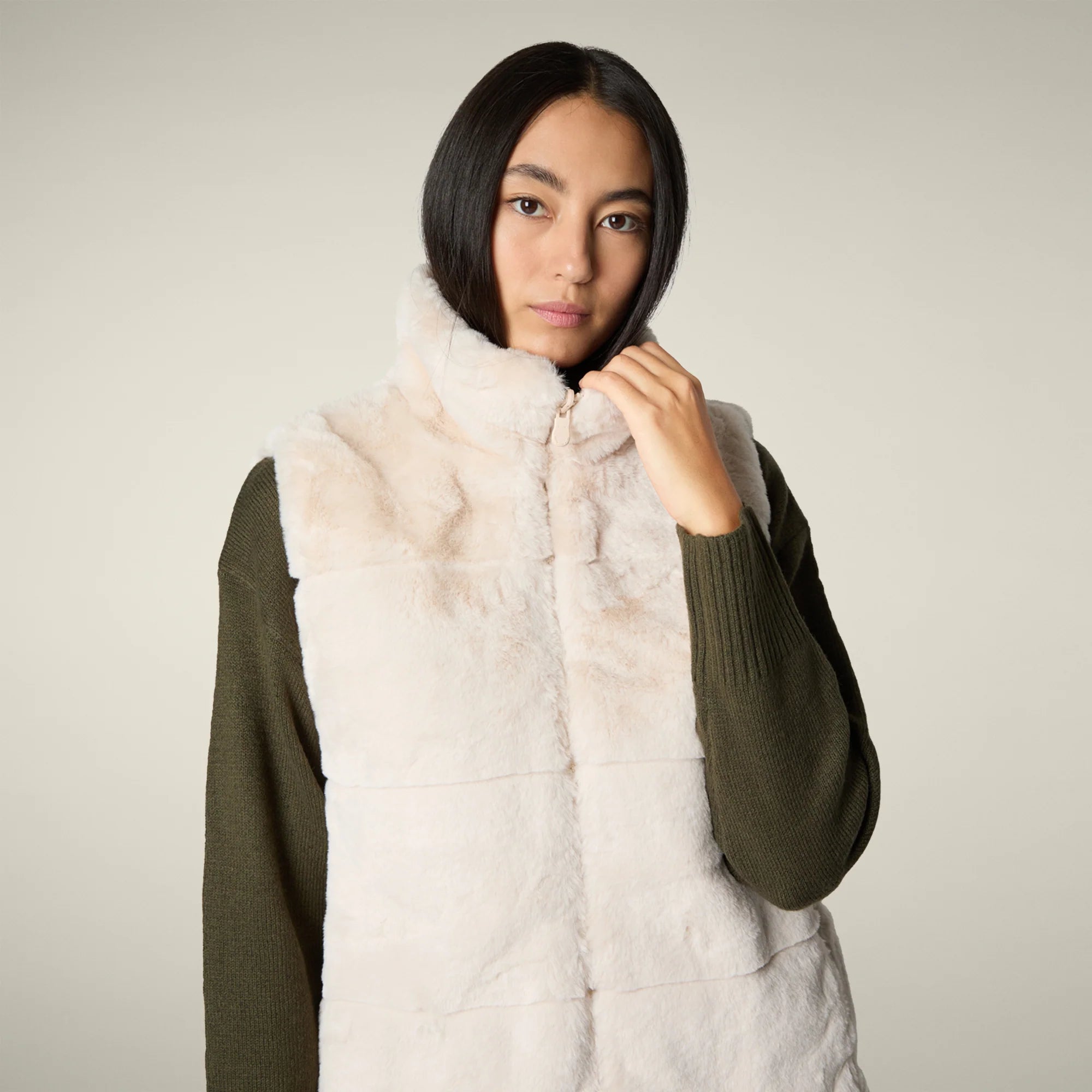 Nives Reversible Faux Fur Vest W