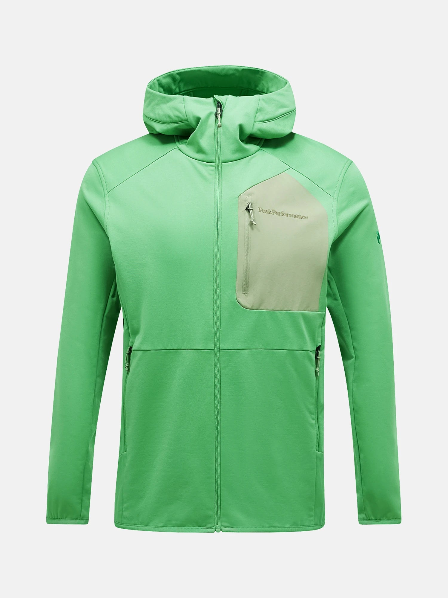 peppermint/vivid green Utility Light Zip Hood Man