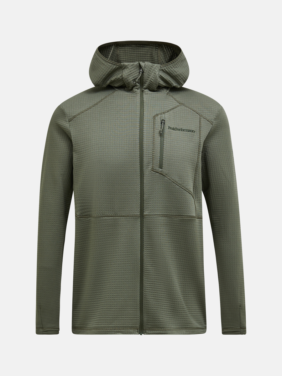 pine needle Trail Polartec Zip Hood Man
