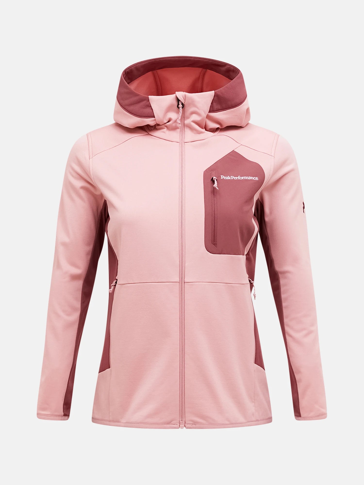 warm blush/wild rouge Utility Light Zip Hood Wmn