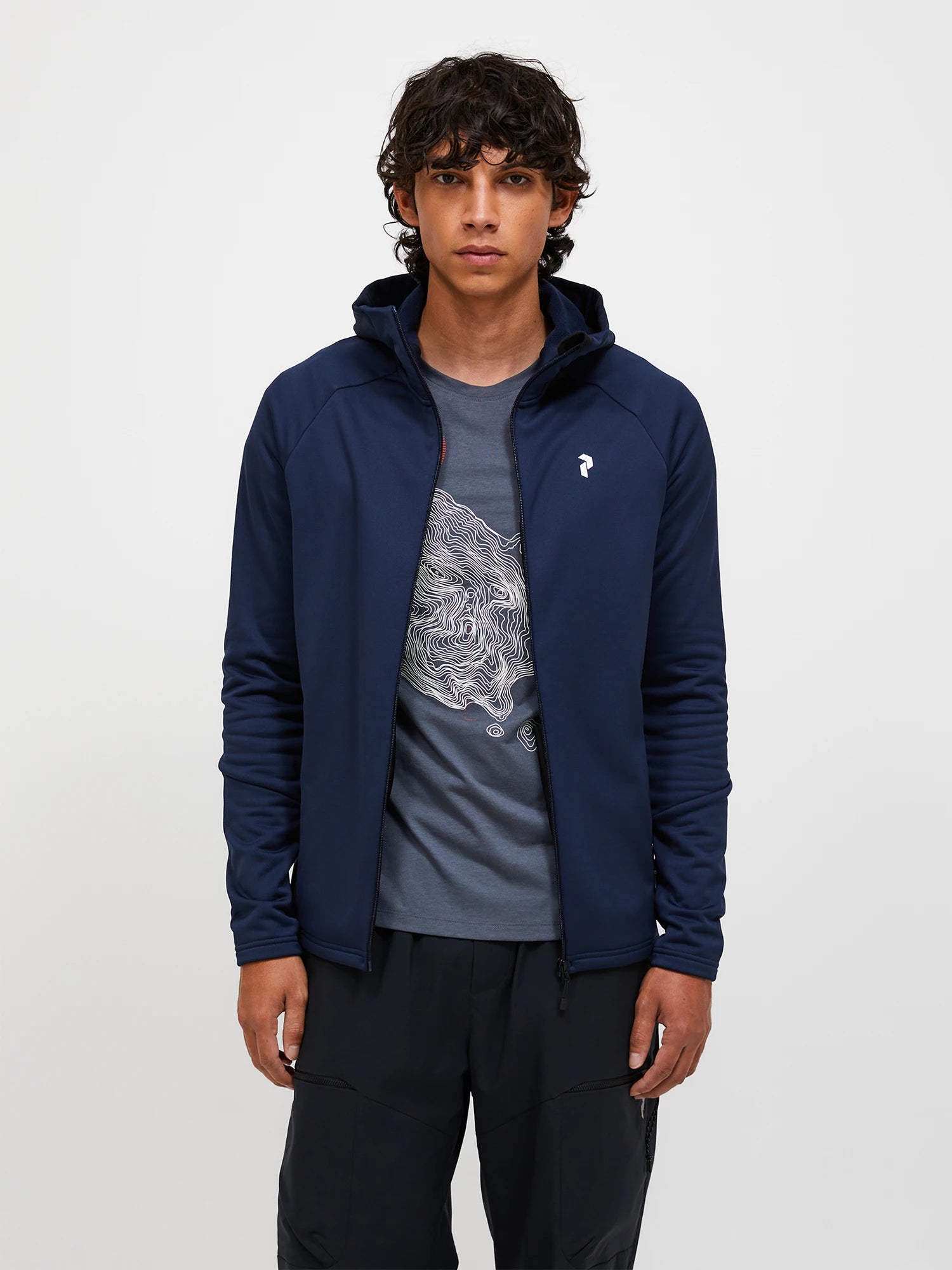 Rider Essentials Midlayer Zip Hood Man