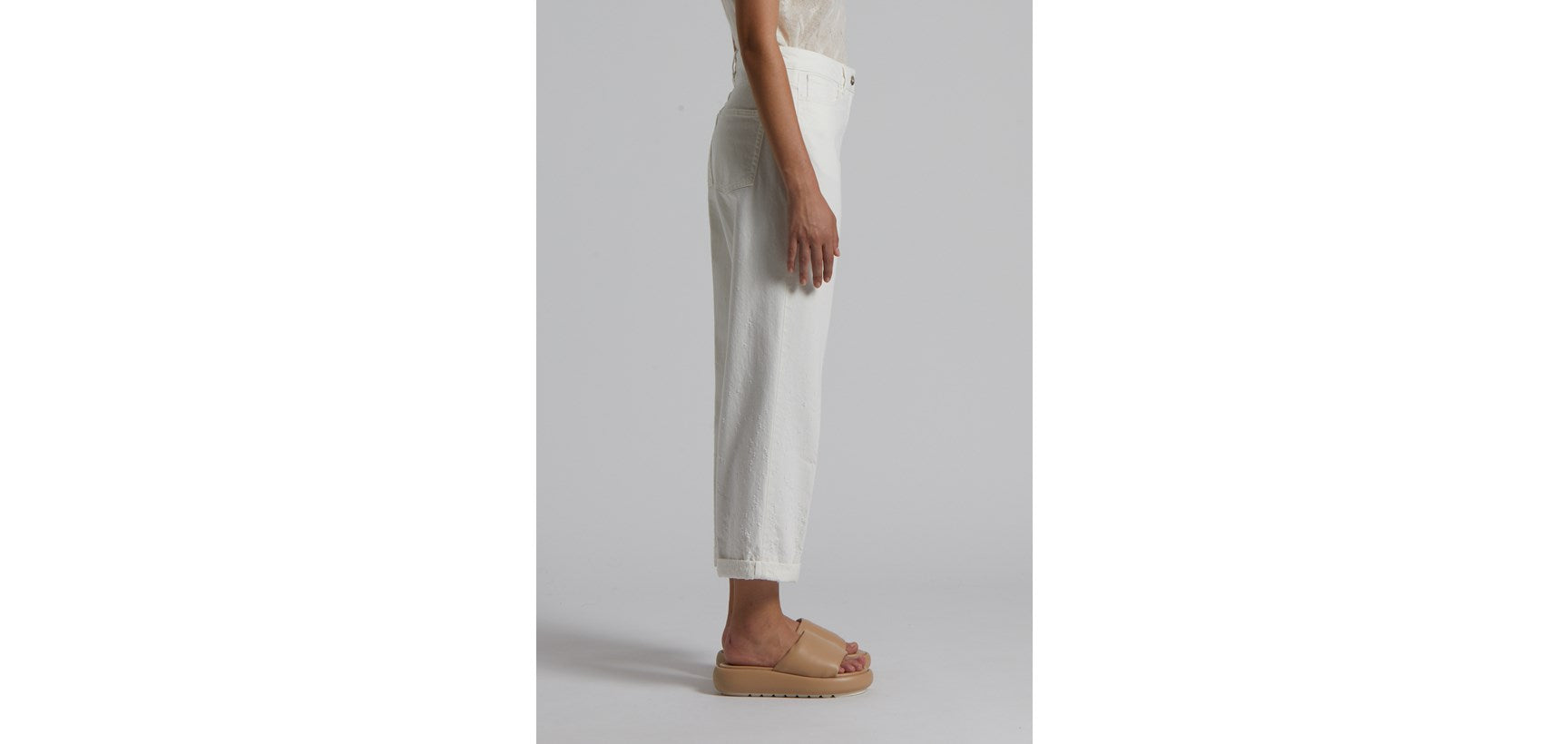 Pantalone Denim Bianco W