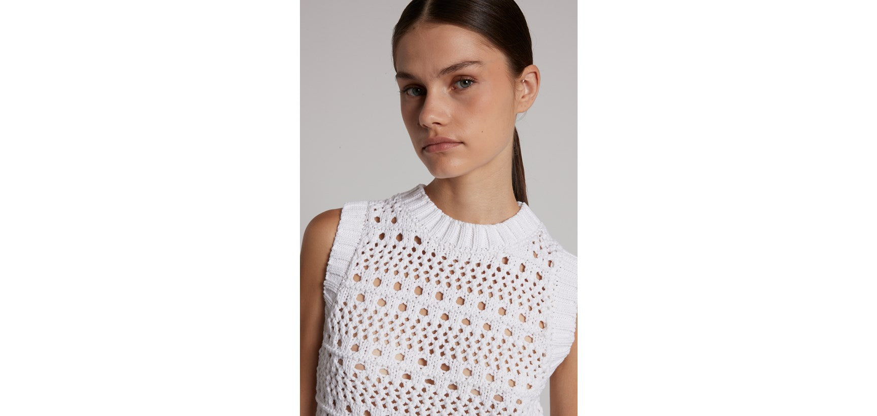 Top in Tricot Bianco W