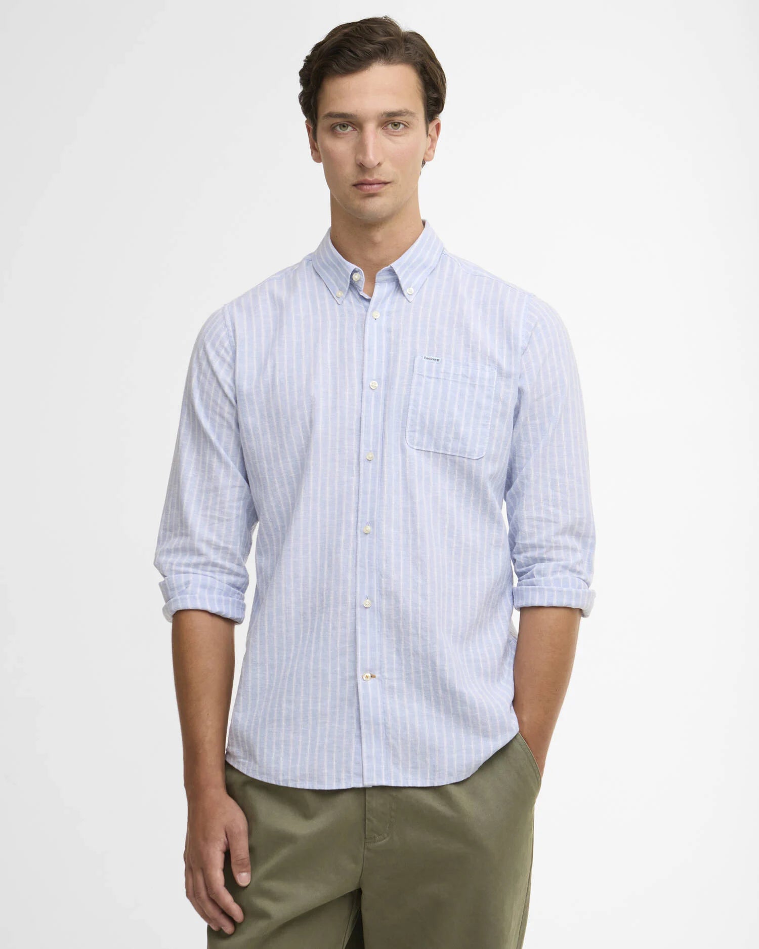 Nelson Striped Long-Sleeved Shirt Man
