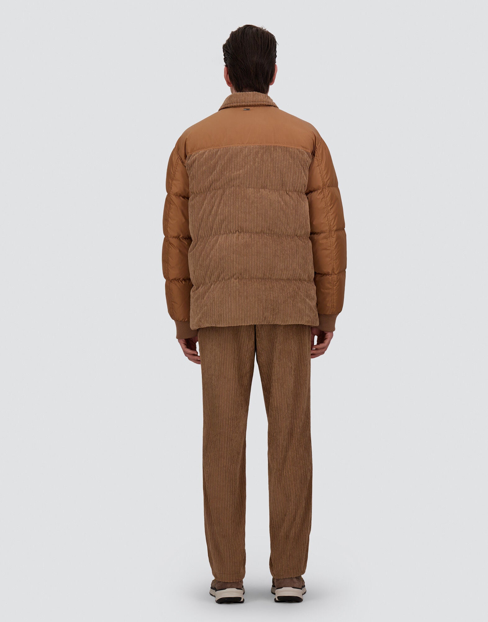 Jacket in Corduroy and Nylon Chamonix Man