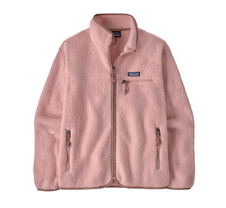 fuzzy mauve Retro Pile Fleece Jacket Wmn