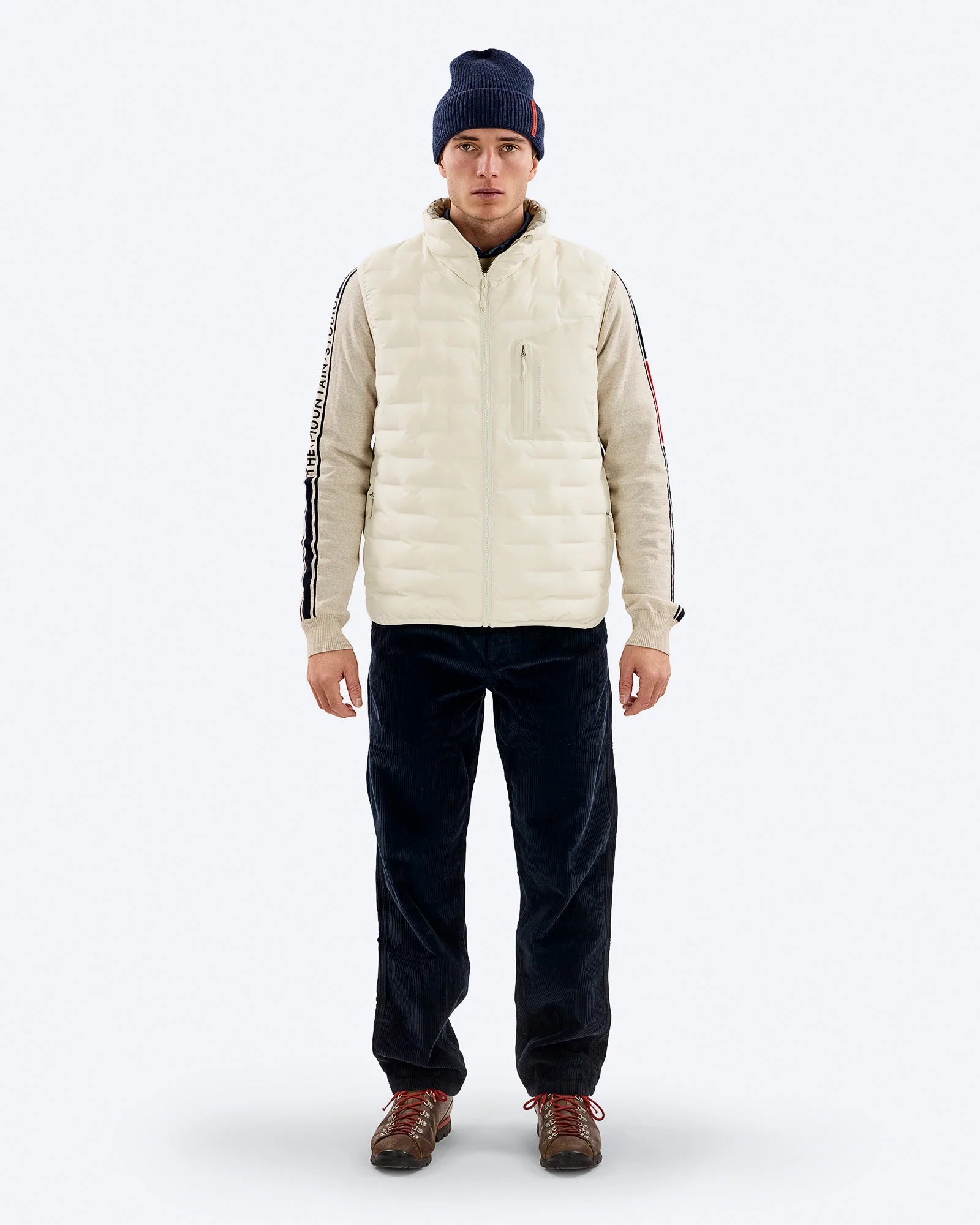 almond milk/seneca rock Reversible Light Vest M