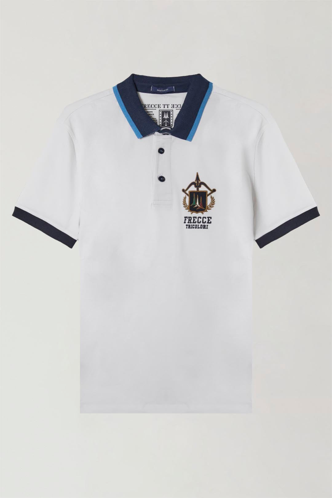 Piqué Polo With Jacquard Undercollar