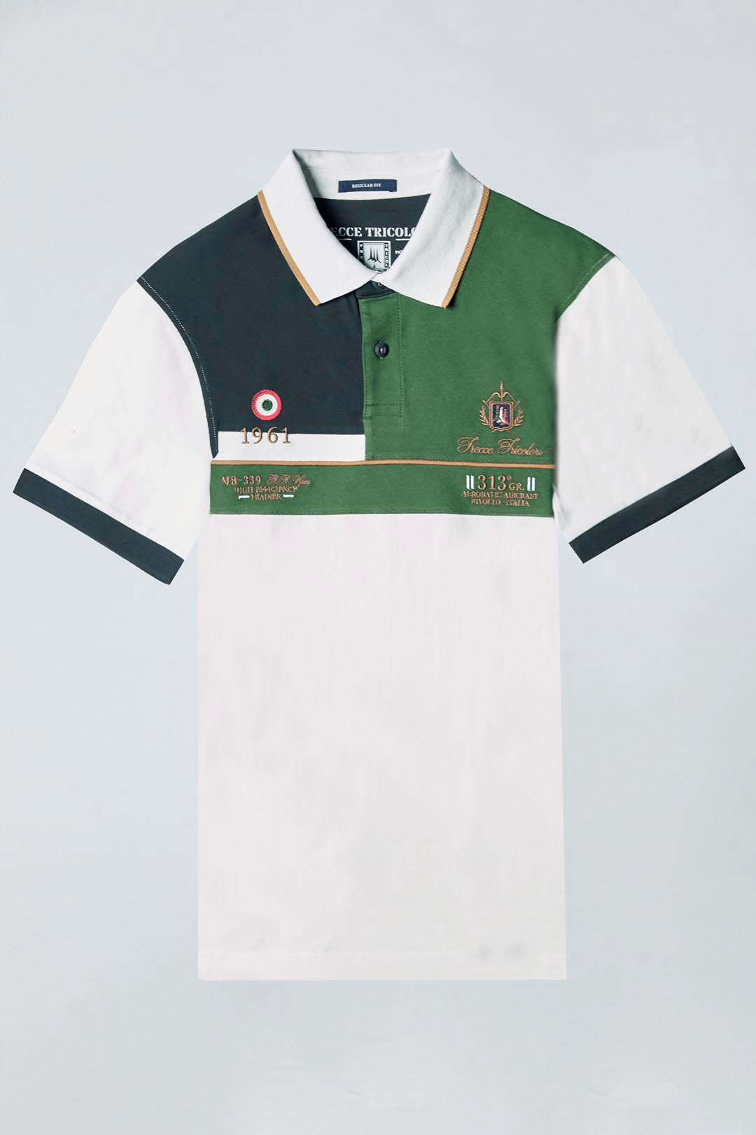 Embroidered Color-Block Polo M