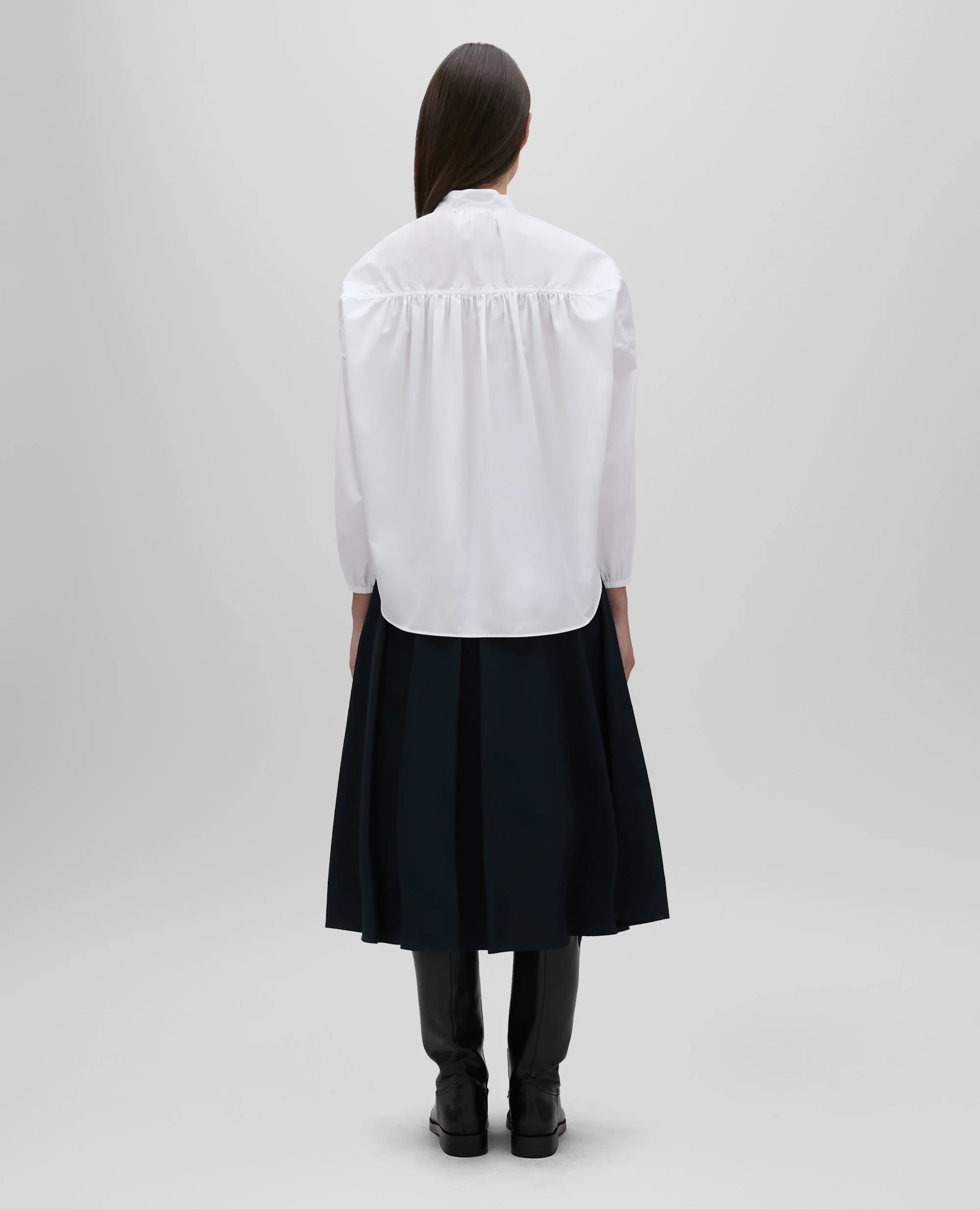 Poplin Shirt With Gathering W