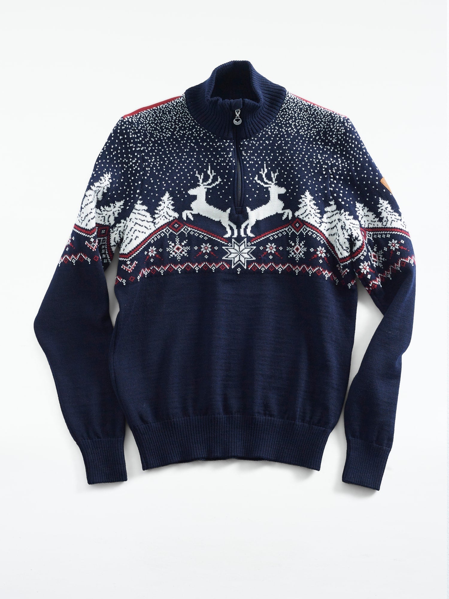 navy/offwhite/redrose Christmas Sweater W