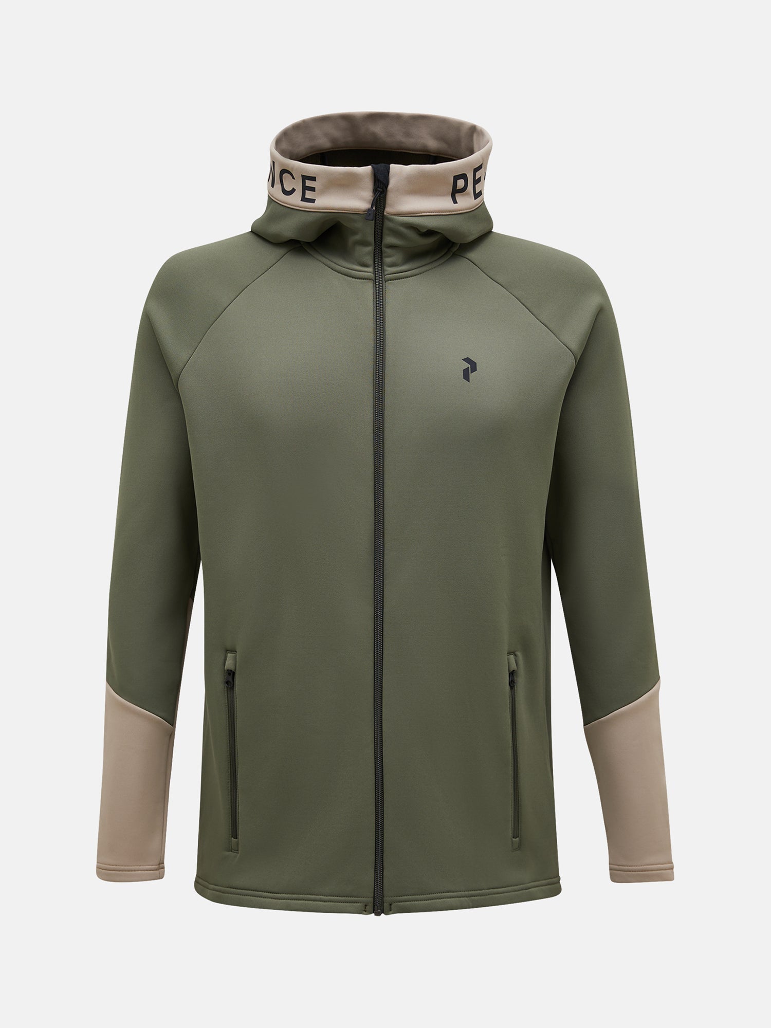 pine needle/avid beige Rider Zip Hood M