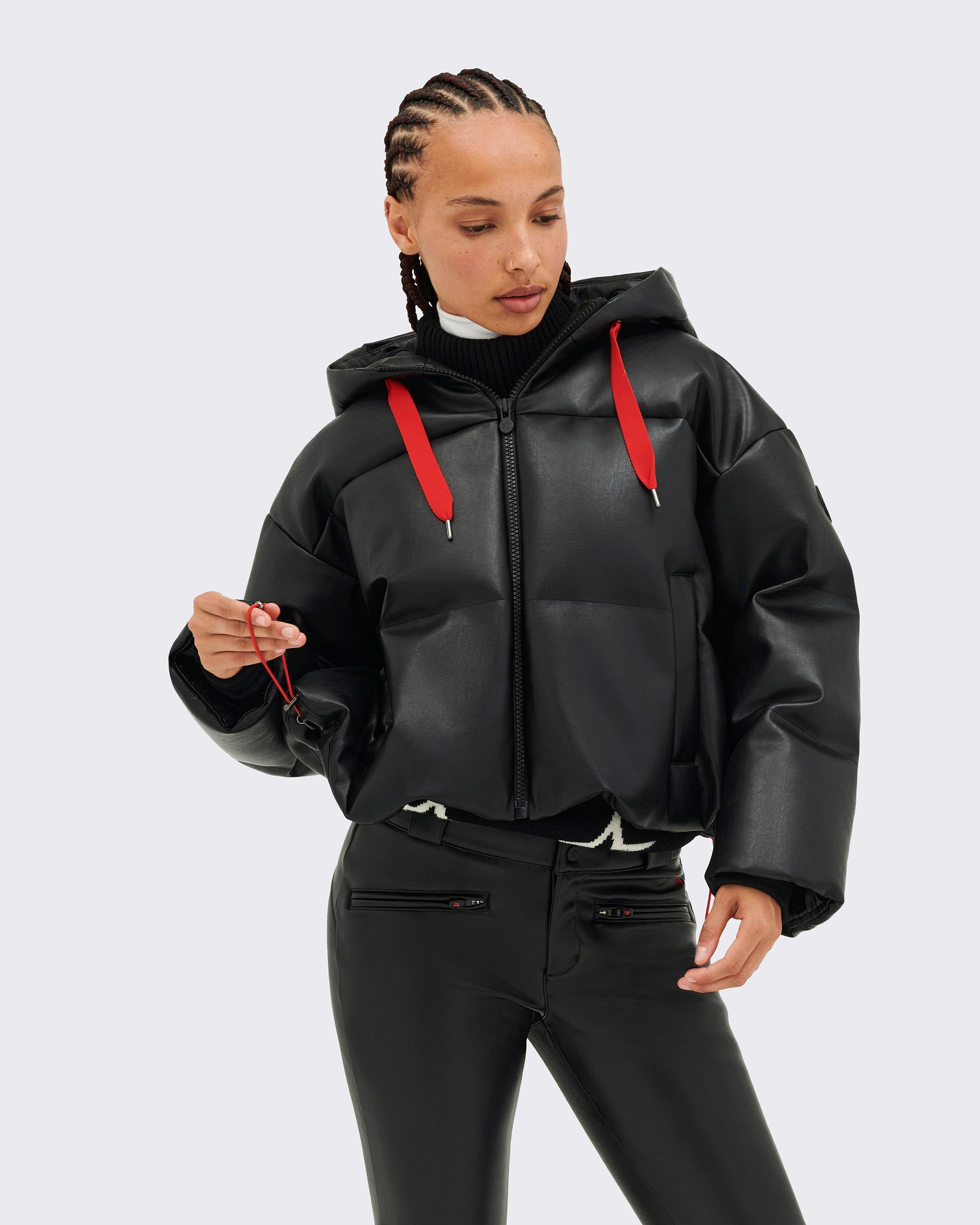 Taos Faux-Leather Down Jacket W