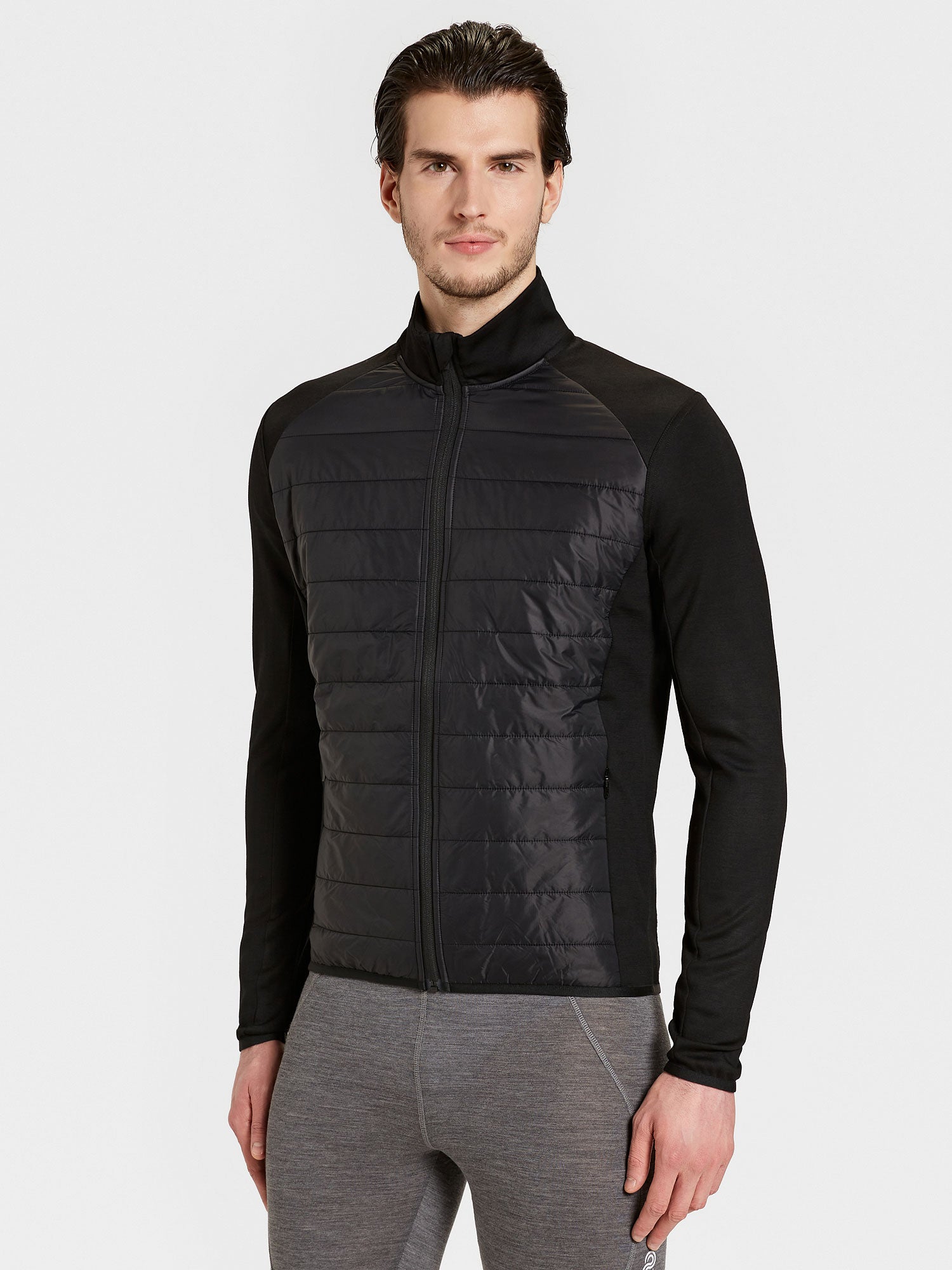 black/black Ras Quilted Full Zip M