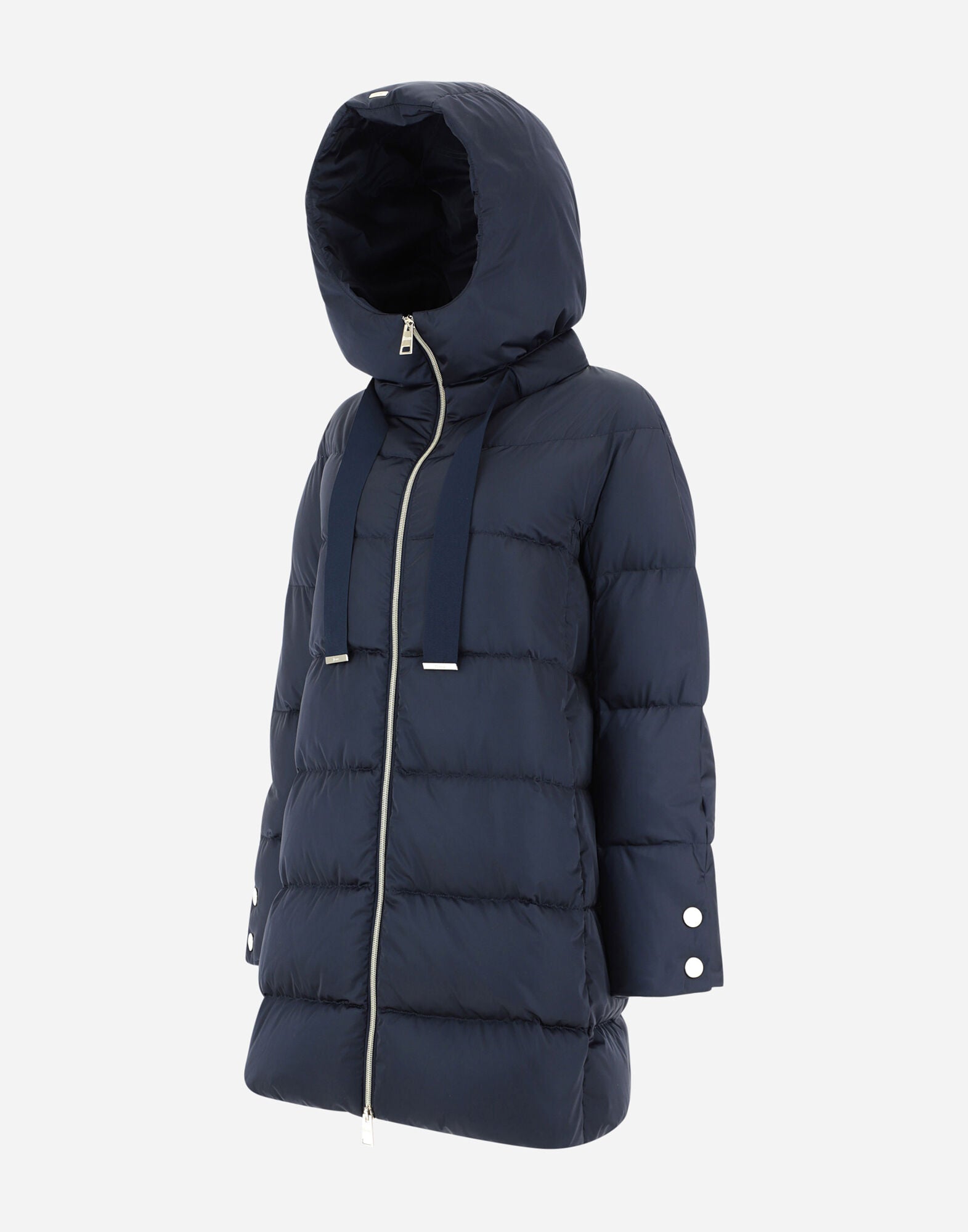 Hooded Satin A-Shape Jacket