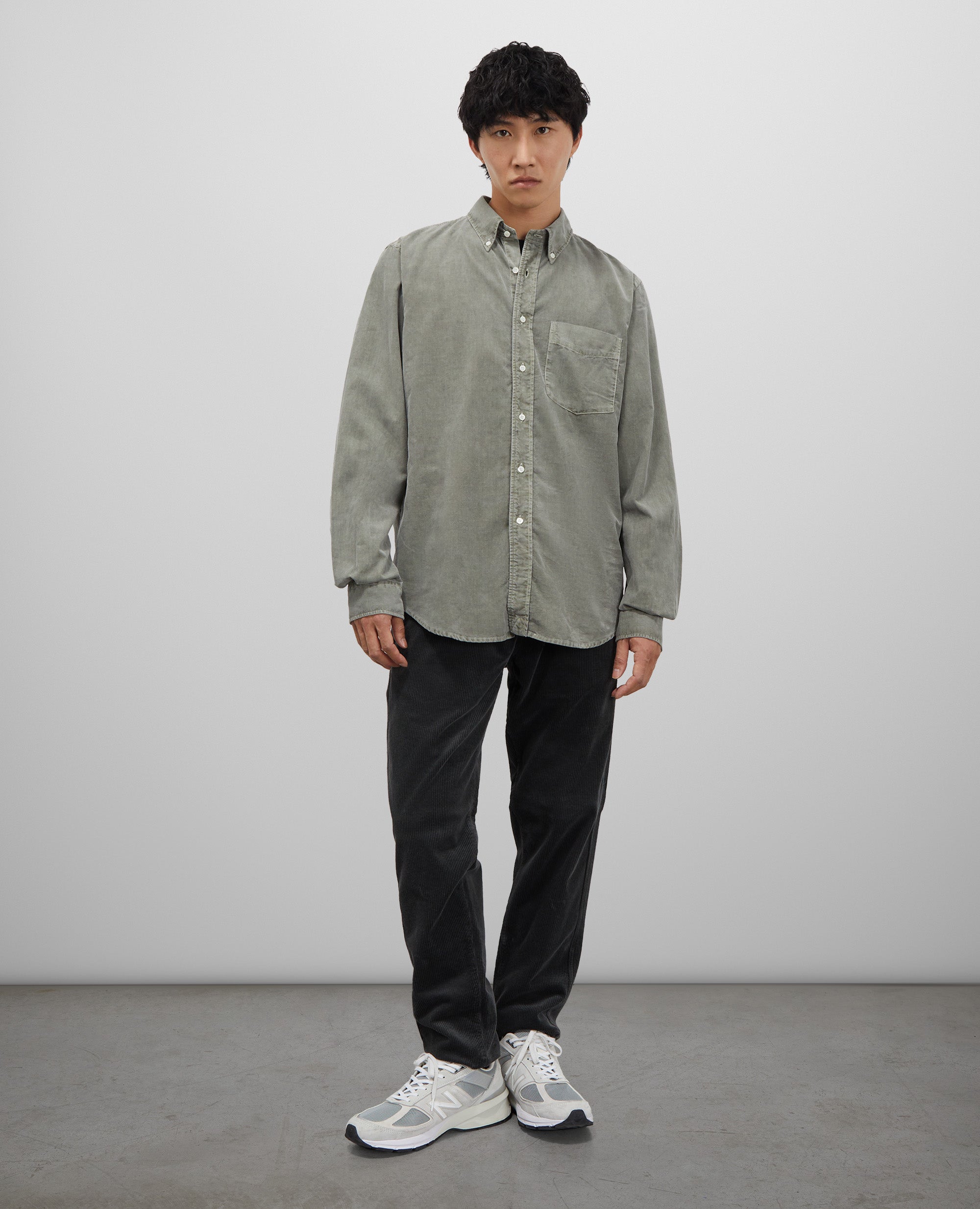 Button Down Corduroy Shirt M