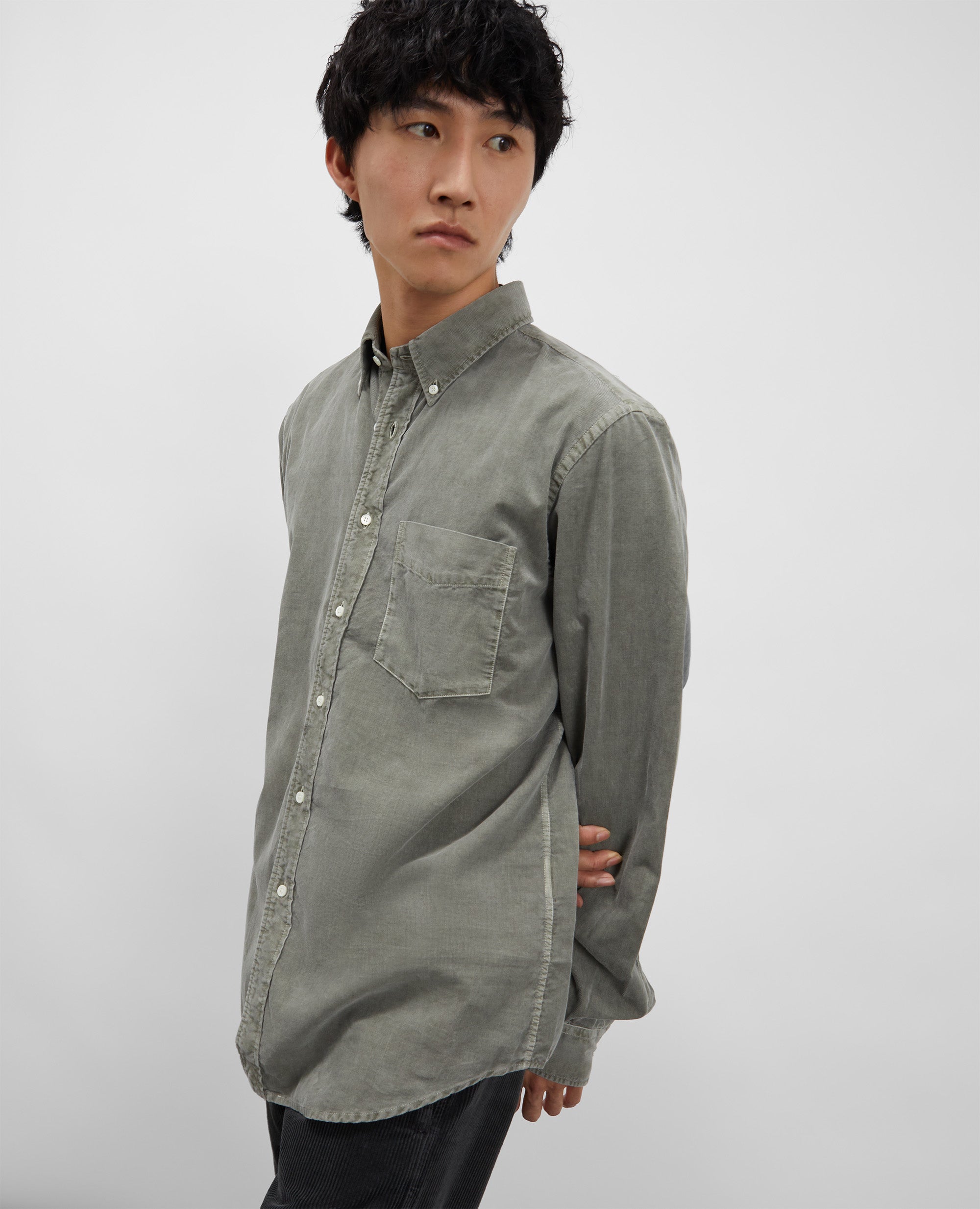 Button Down Corduroy Shirt M