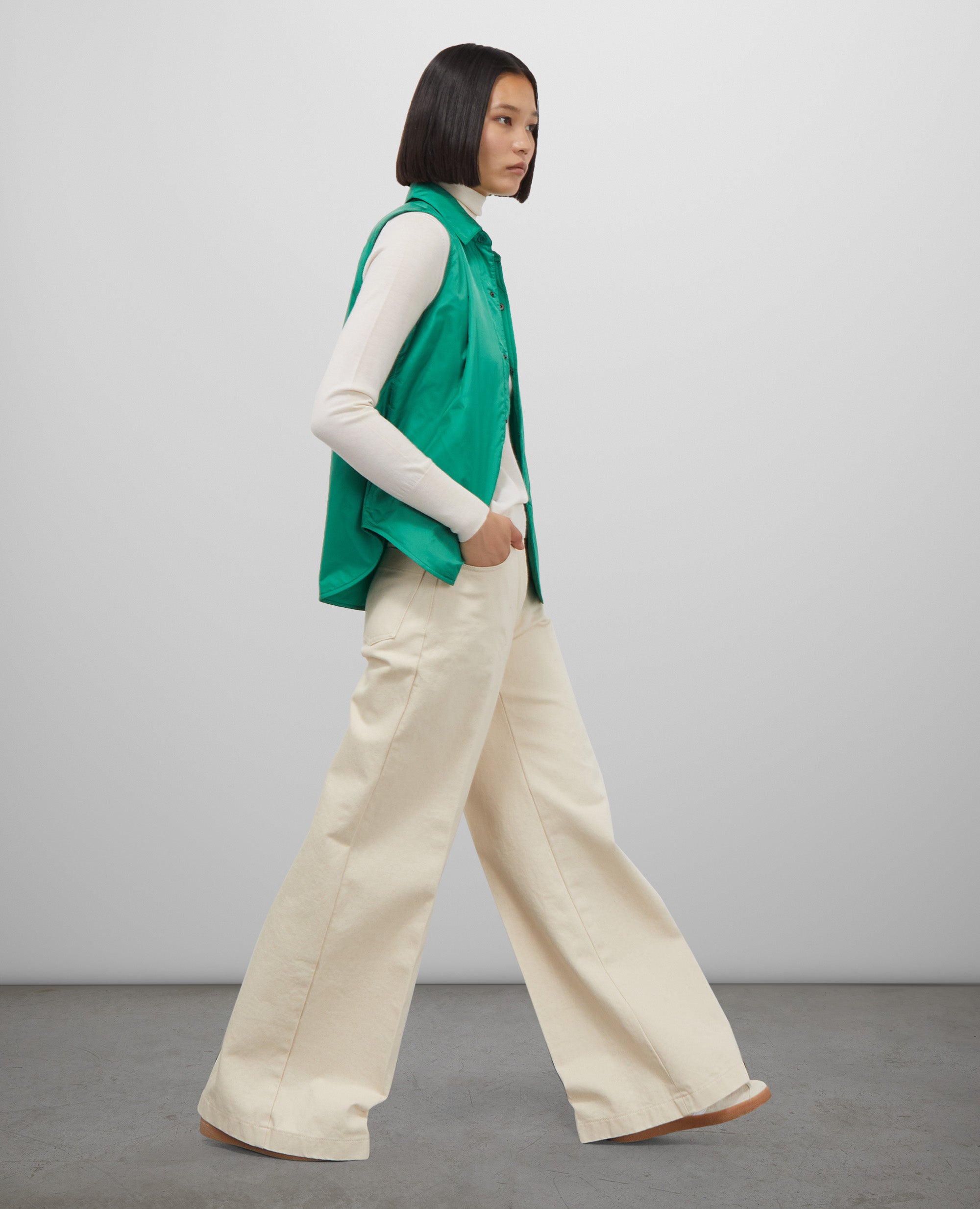 Soft Nylon Padded Gilet W