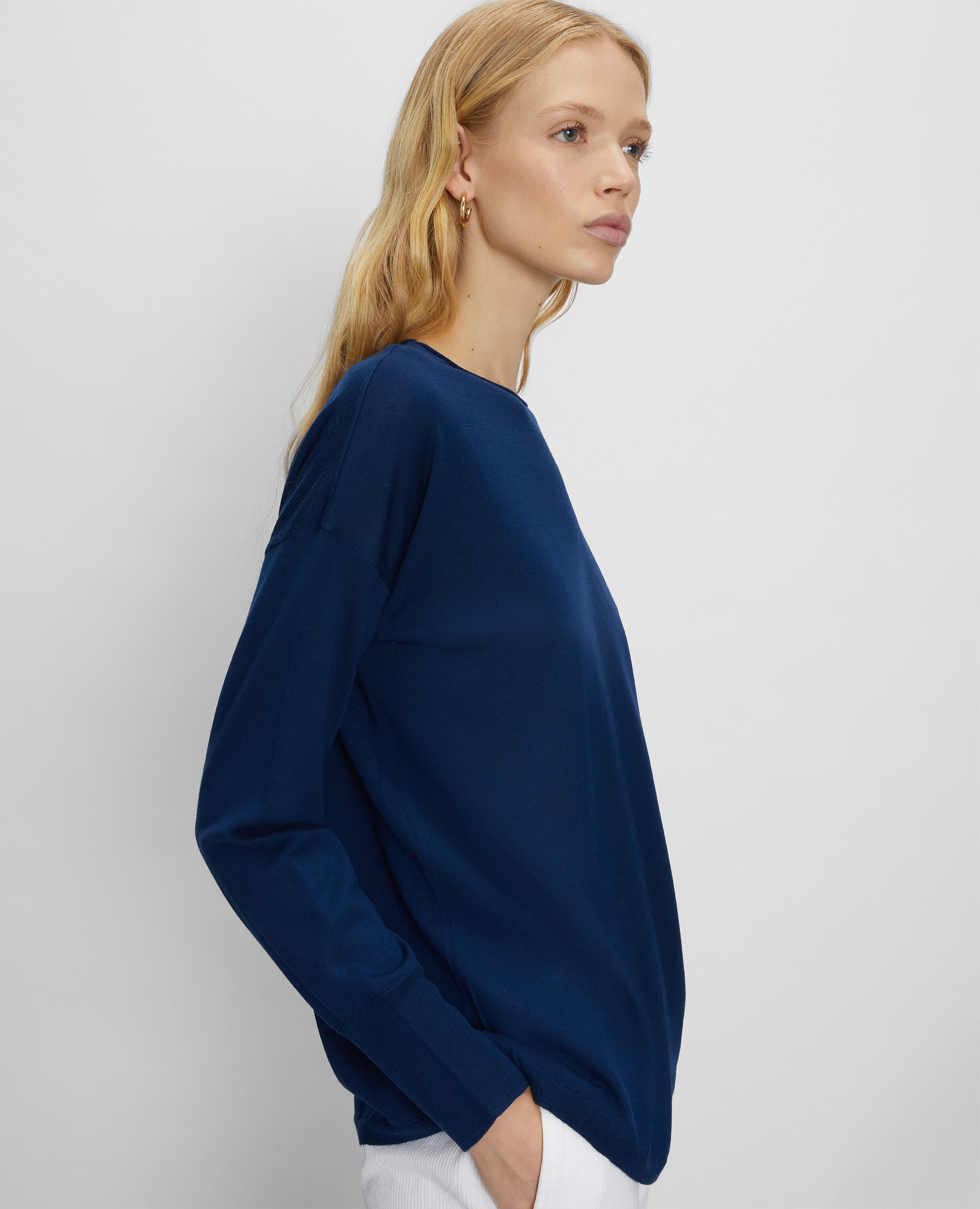 Merino Wool Boat Neck Jumper W