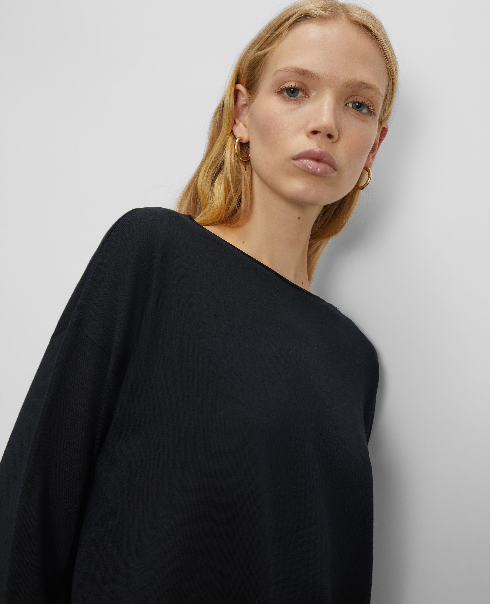 Merino Wool Boat Neck Jumper W