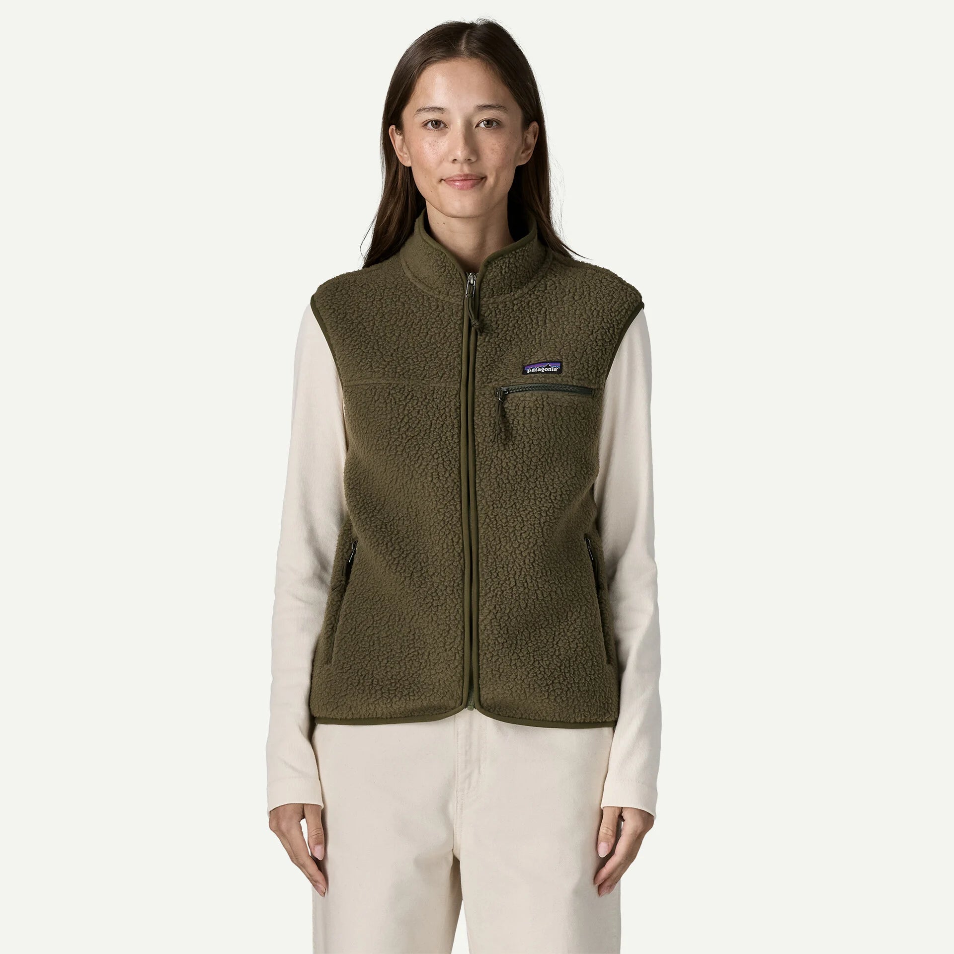 Retro Pile Fleece Vest Wmn
