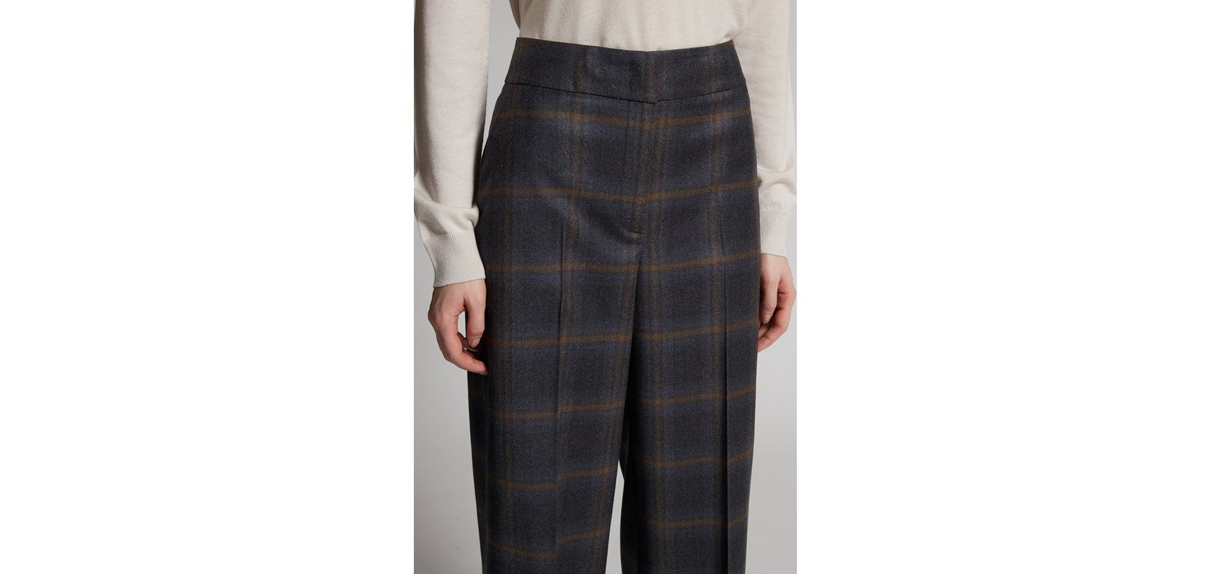 Pantalone Flanella Quadri Lana W
