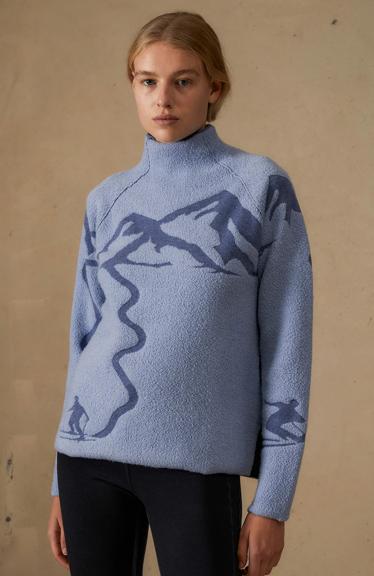 Chatel Sweater With Ski Track Motif W