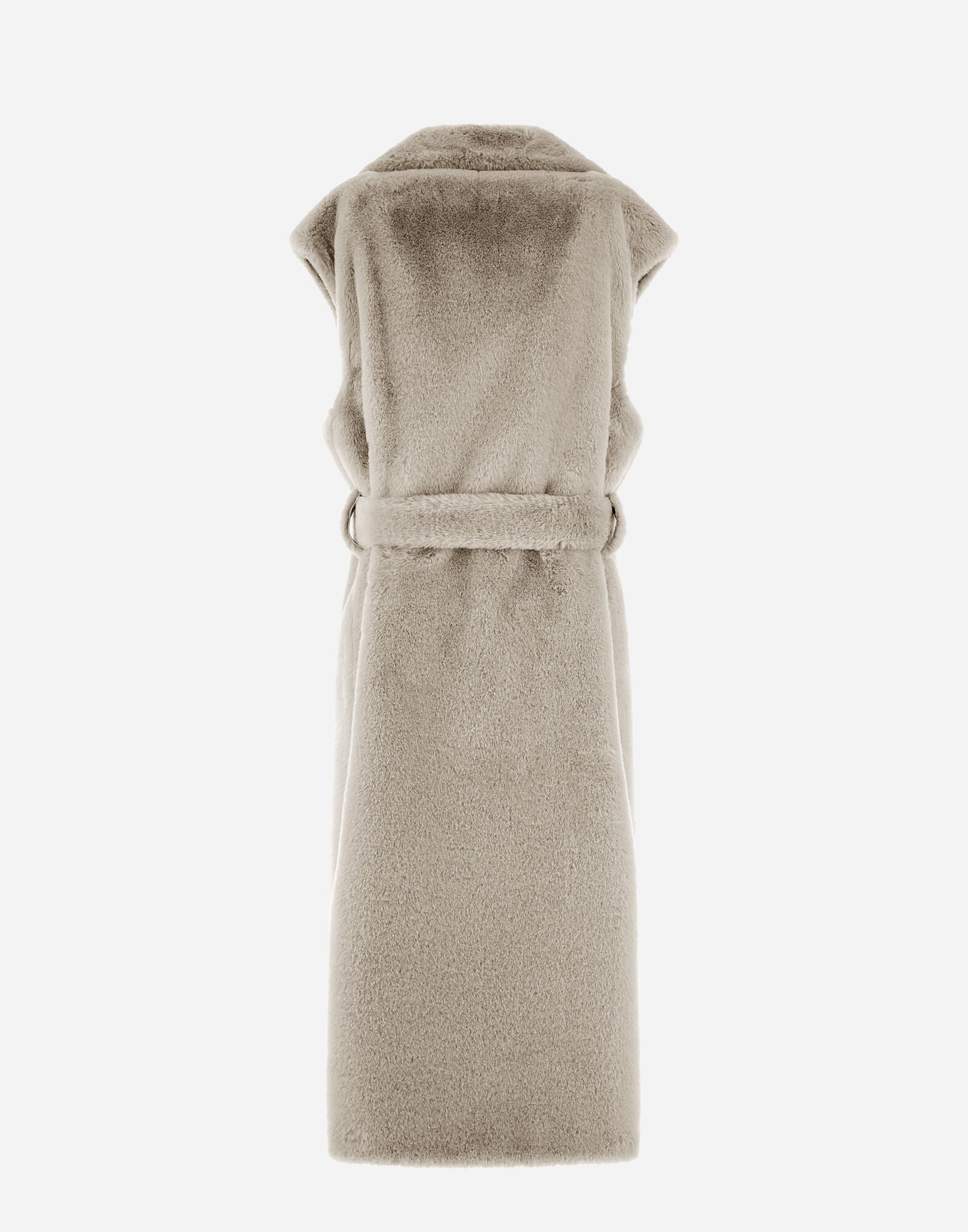 Coat Long Soft Faux Fur Sleeveless W