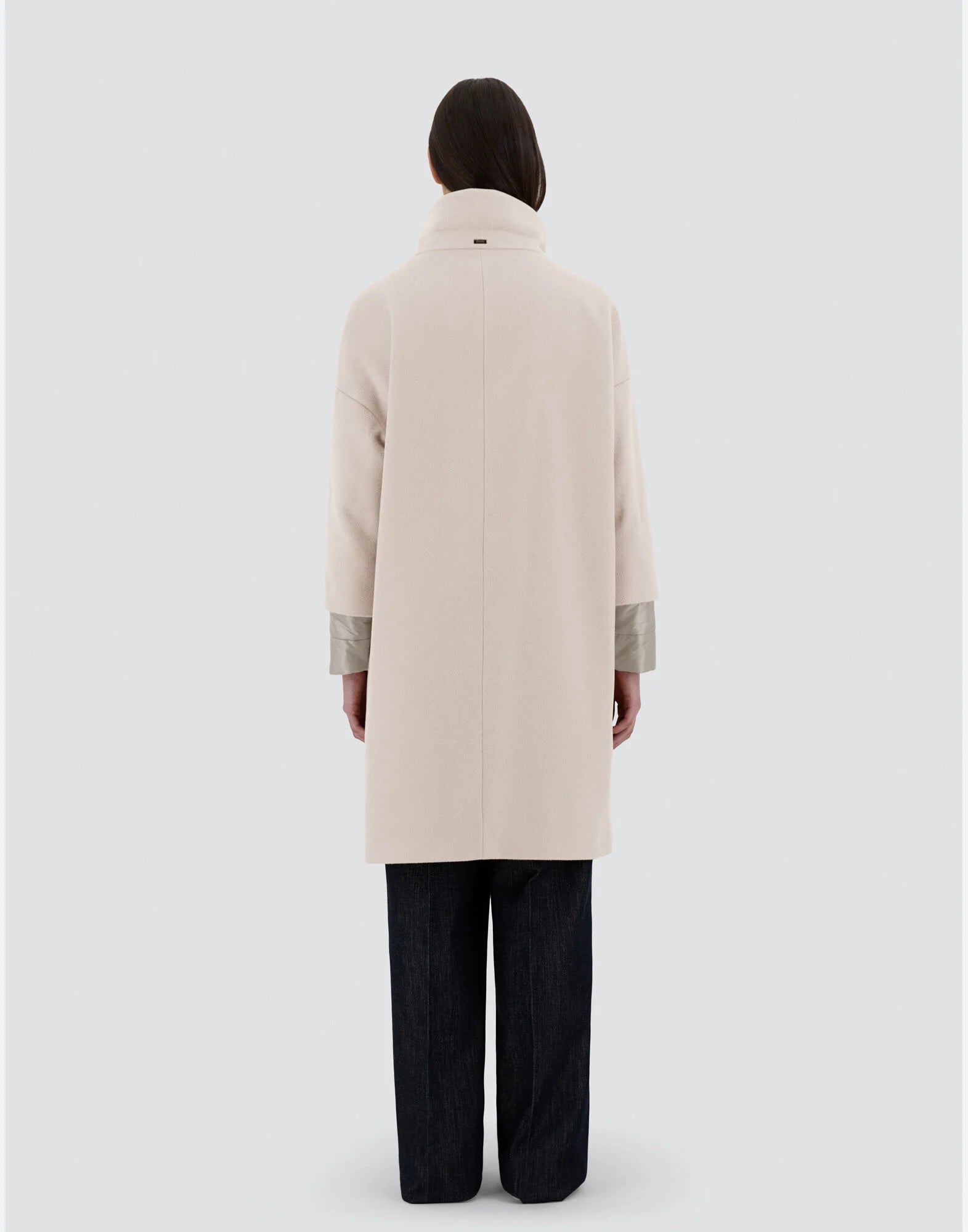 Coat In Cashmere And Nylon W