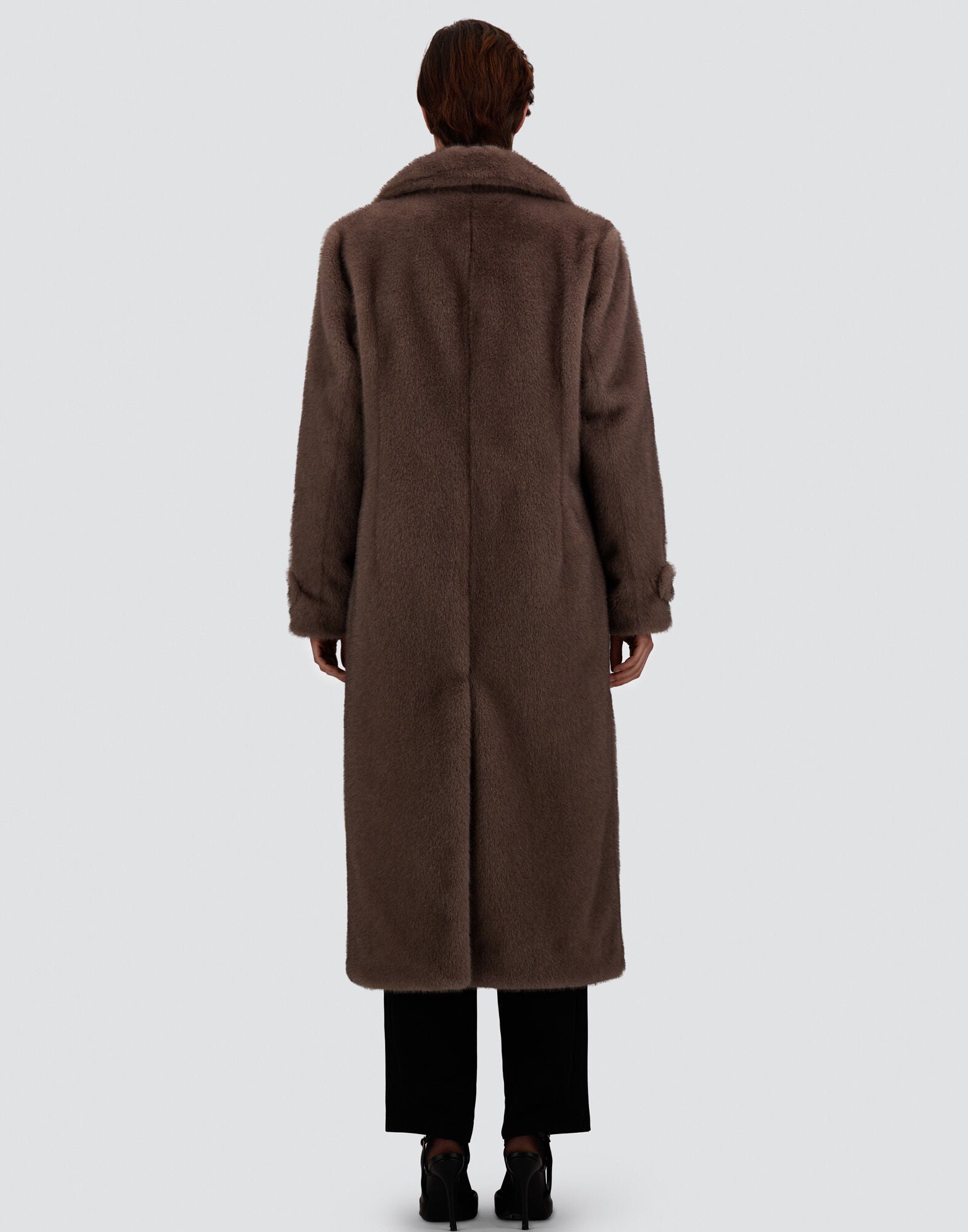Coat In Melange Faux-Fur Wmn