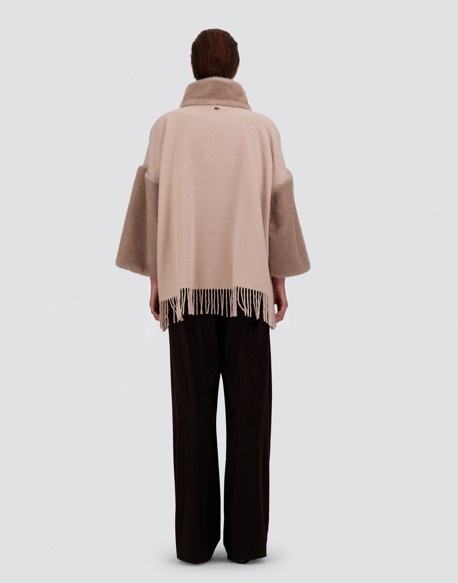 Wool Cashmere Melange Poncho Wmn