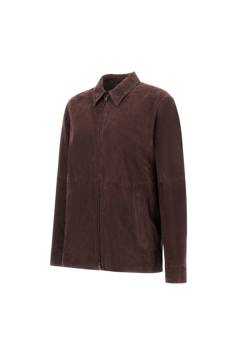 Shirt Jacket in Suede Man