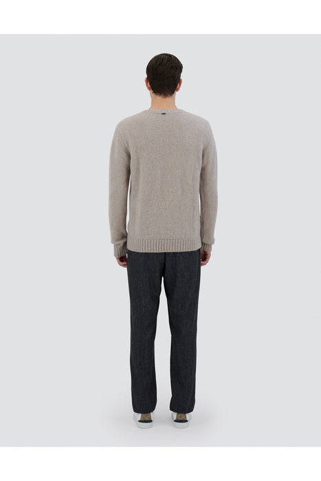 Sweater In Plain Alpaca Wool M