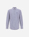 Shirt in Striped Popeline Man