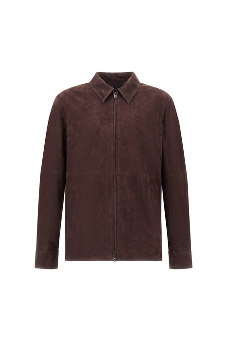 Shirt Jacket in Suede Man