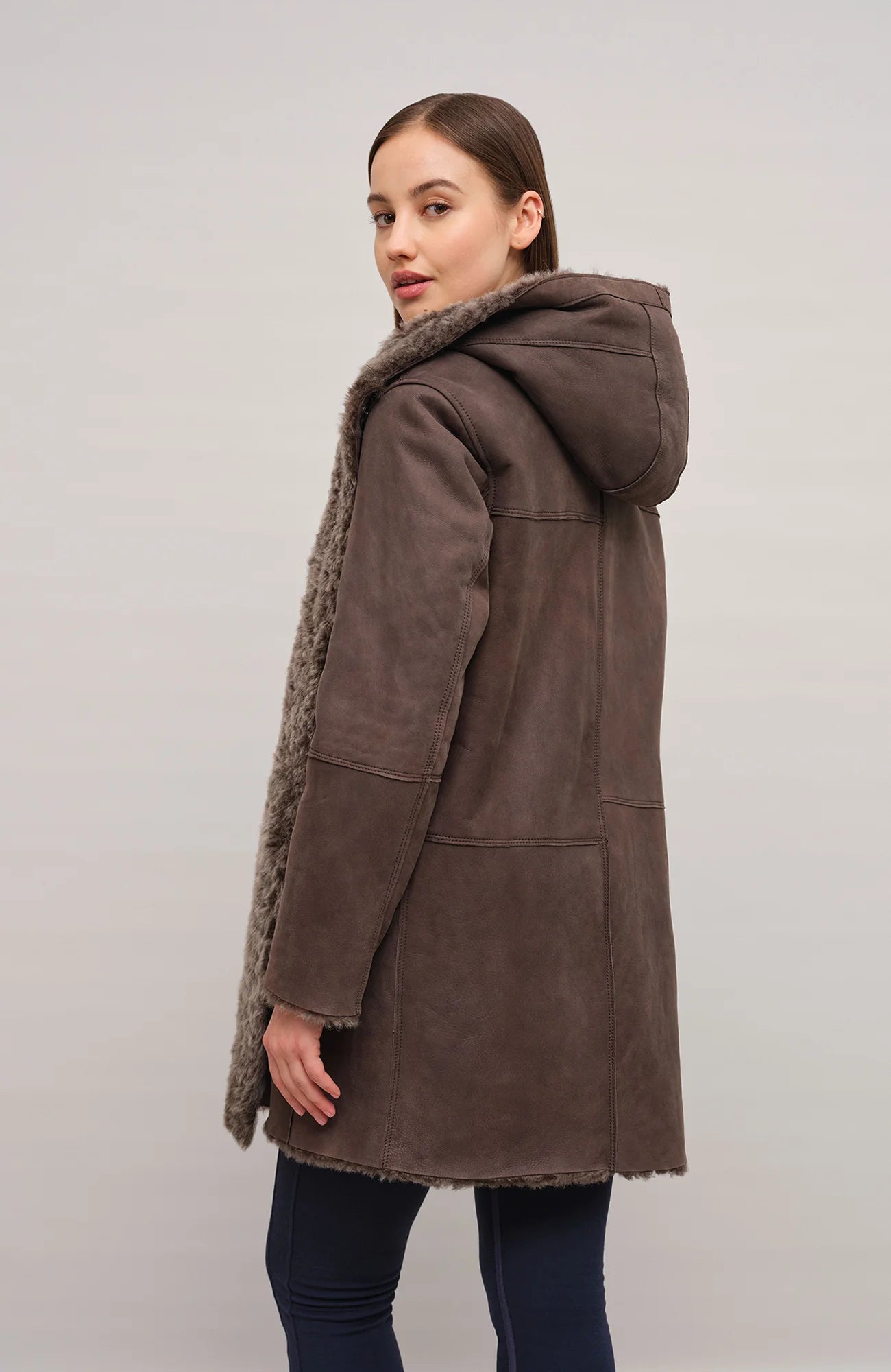 Olivera Lambskin Coat Wmn