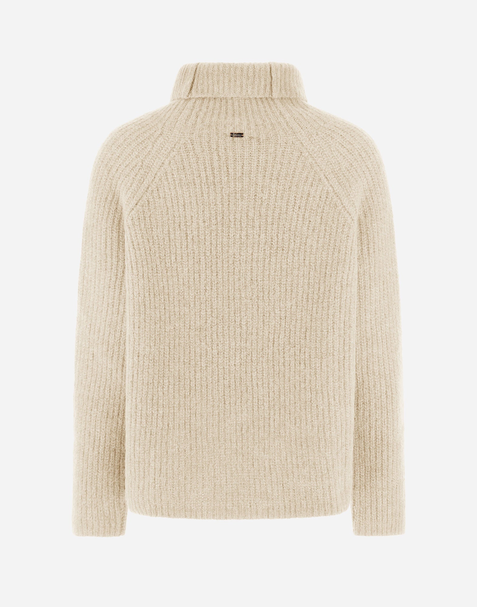 High Neck Sweater In Plain Alpaca Wool W