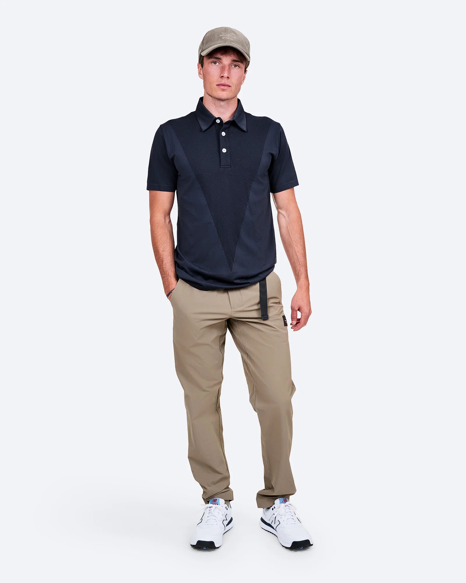 Two Tone Tech Polo Shirt Man