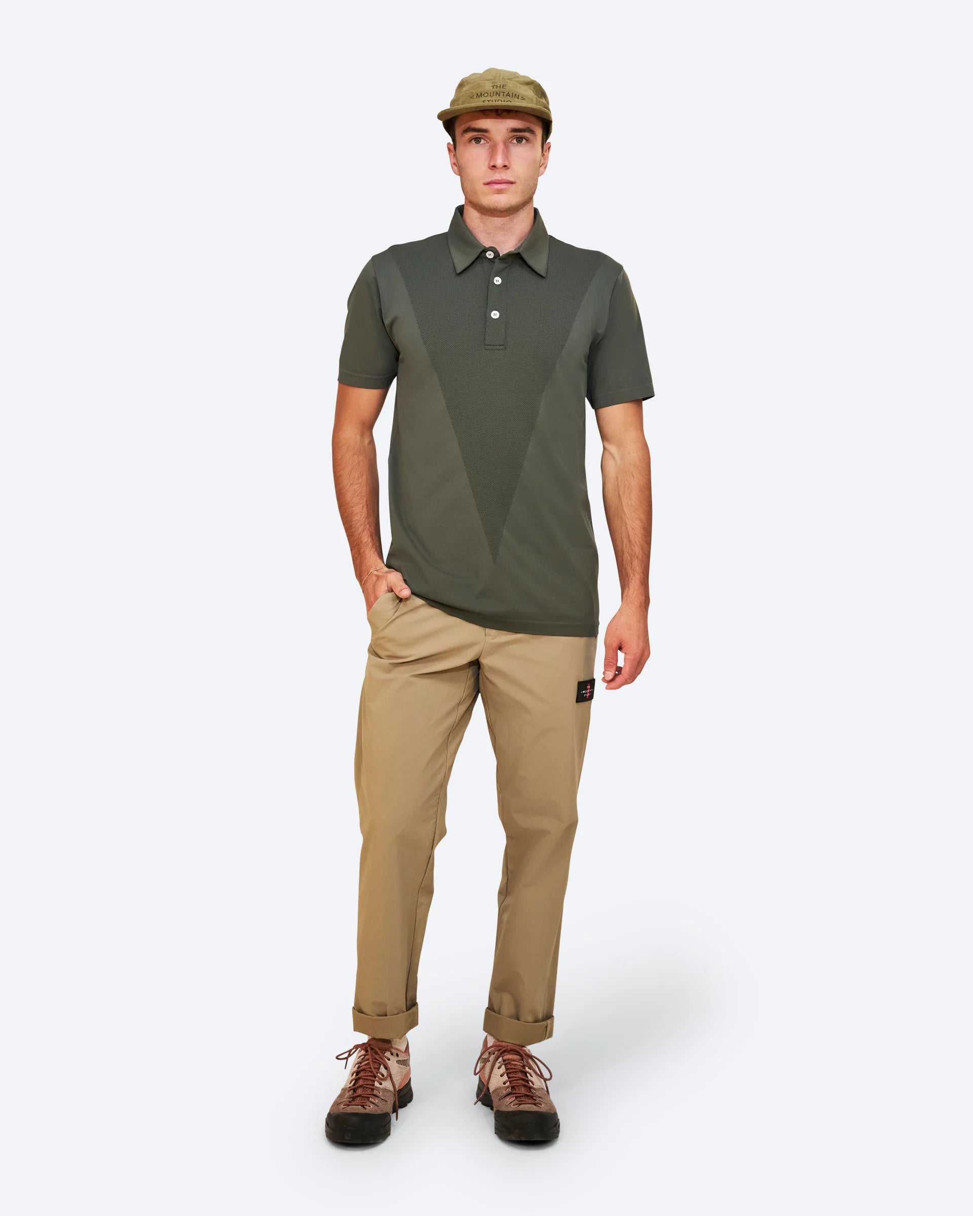 Two Tone Tech Polo Shirt Man