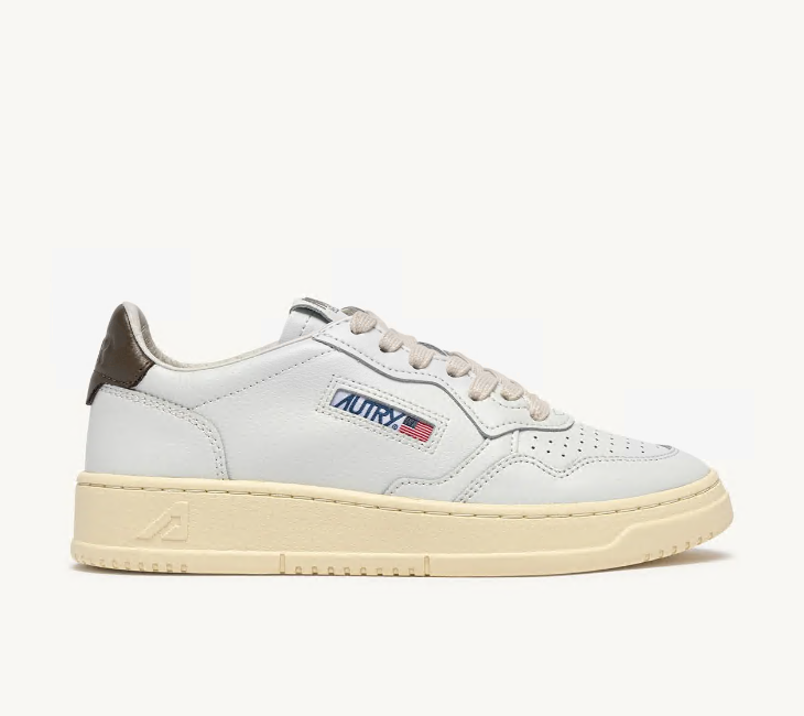 Medalist Low White and Chocolate Leather Wmn