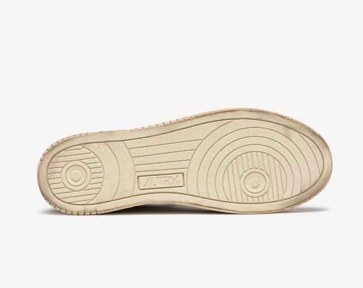 Medalist Low Super Vintage White, Black, Malt Leather Man