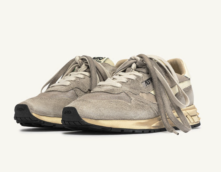 Reelwind Super Vintage Woodsmoke, White Suede and Nylon Wmn